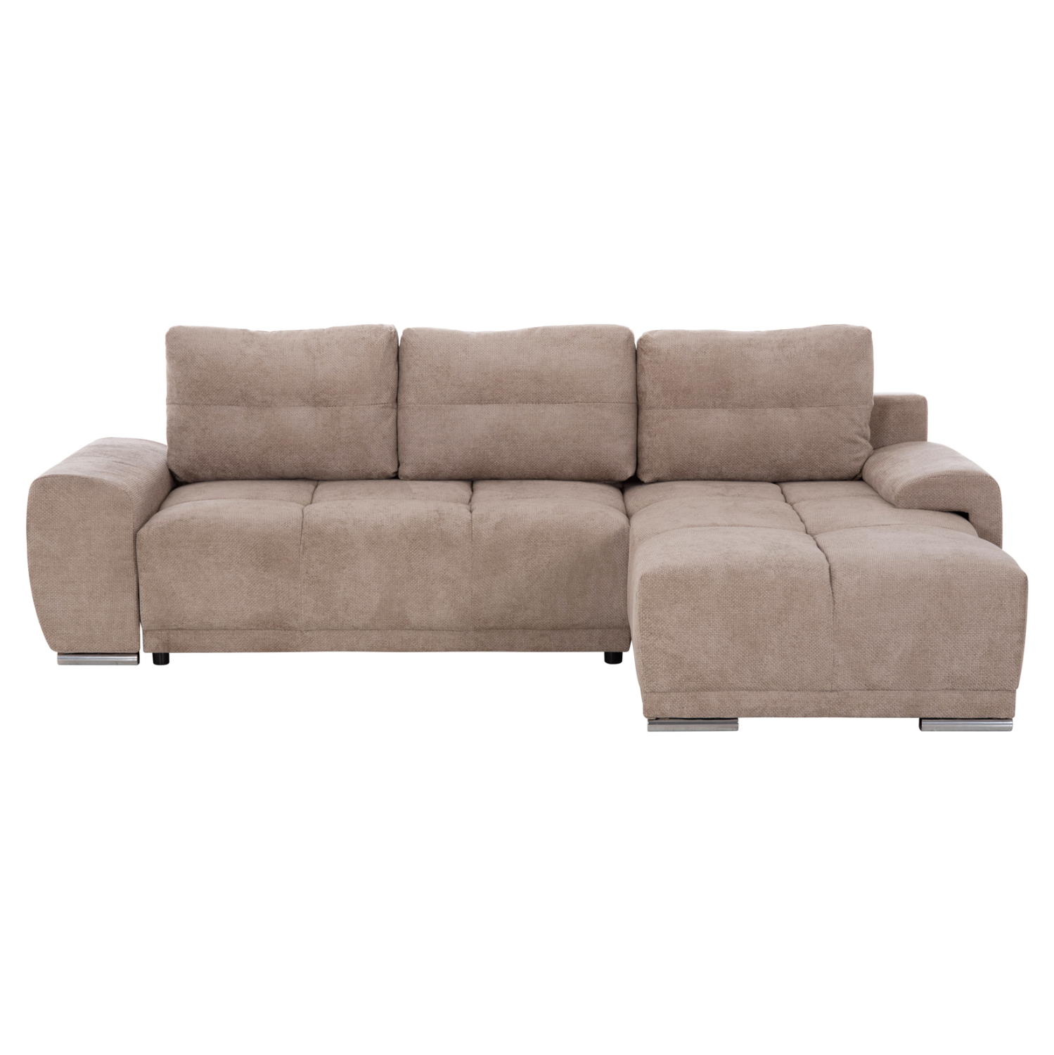 ΚΑΝΑΠΕΣ ΚΡΕΒΑΤΙ ΔΕΞΙΑ ΓΩΝΙΑ FB93336.03R ΜΠΕΖ ΥΦΑΣΜΑ 270x181x75Υεκ - Image 4