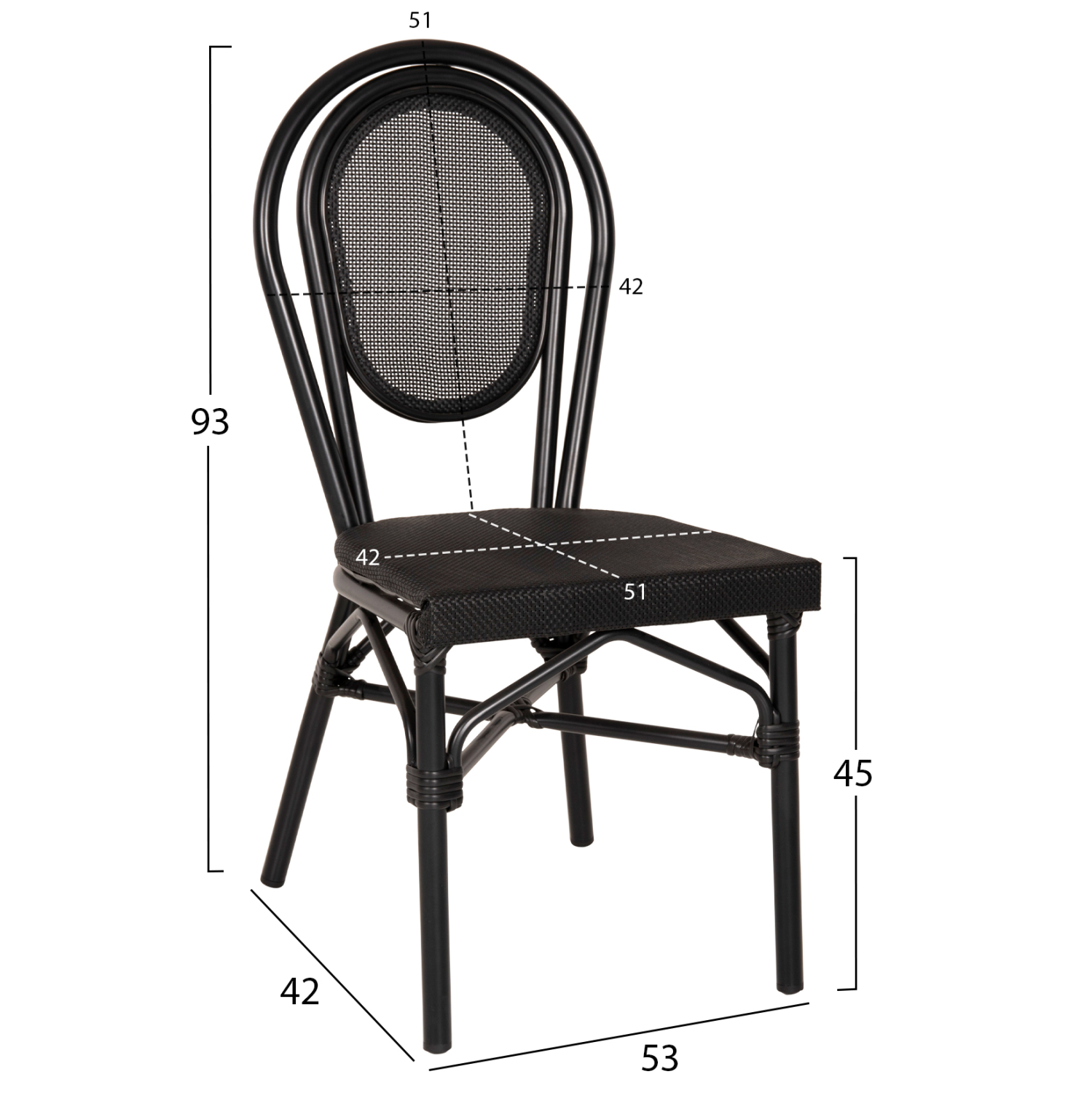 ΚΑΡΕΚΛΑ ΑΛΟΥΜΙΝΙΟΥ BAMBOO ΜΕ TEXTLINE 45x57x88 εκ. FB95052 - Image 2