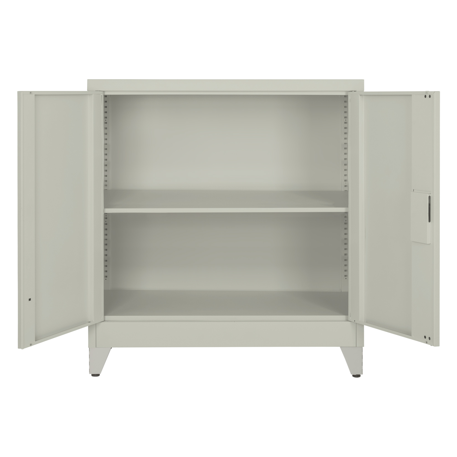 ΝΤΟΥΛΑΠΑ ΜΕΤΑΛΛΙΚΗ FB911999 2-ΦΥΛΛΗ ΜΕ 2 ΑΠΟΘ.ΧΩΡΟΥΣ & ΠΟΔΙΑ-ΓΚΡΙ 90Χ40Χ100Υεκ. - Image 3