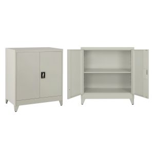 ΝΤΟΥΛΑΠΑ ΜΕΤΑΛΛΙΚΗ FB911999 2-ΦΥΛΛΗ ΜΕ 2 ΑΠΟΘ.ΧΩΡΟΥΣ & ΠΟΔΙΑ-ΓΚΡΙ 90Χ40Χ100Υεκ.