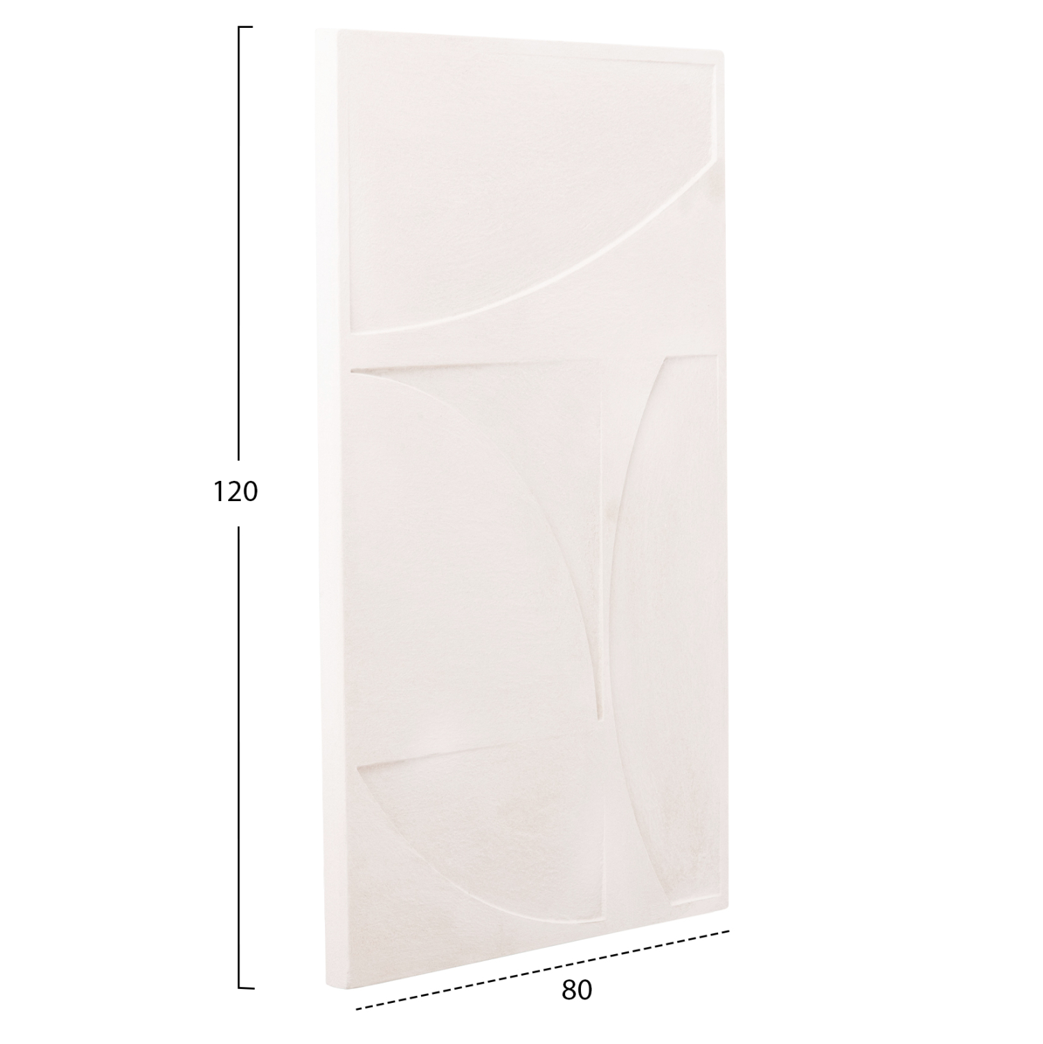 ΠΙΝΑΚΑΣ ΜΕ ΚΑΜΠΥΛΕΣ ΓΡΑΜΜΕΣ FB94506 MDF ΣΕ ΥΠΟΛΕΥΚΟ ΧΡΩΜΑ 80x4(πάχος)x120Υεκ. - Image 2