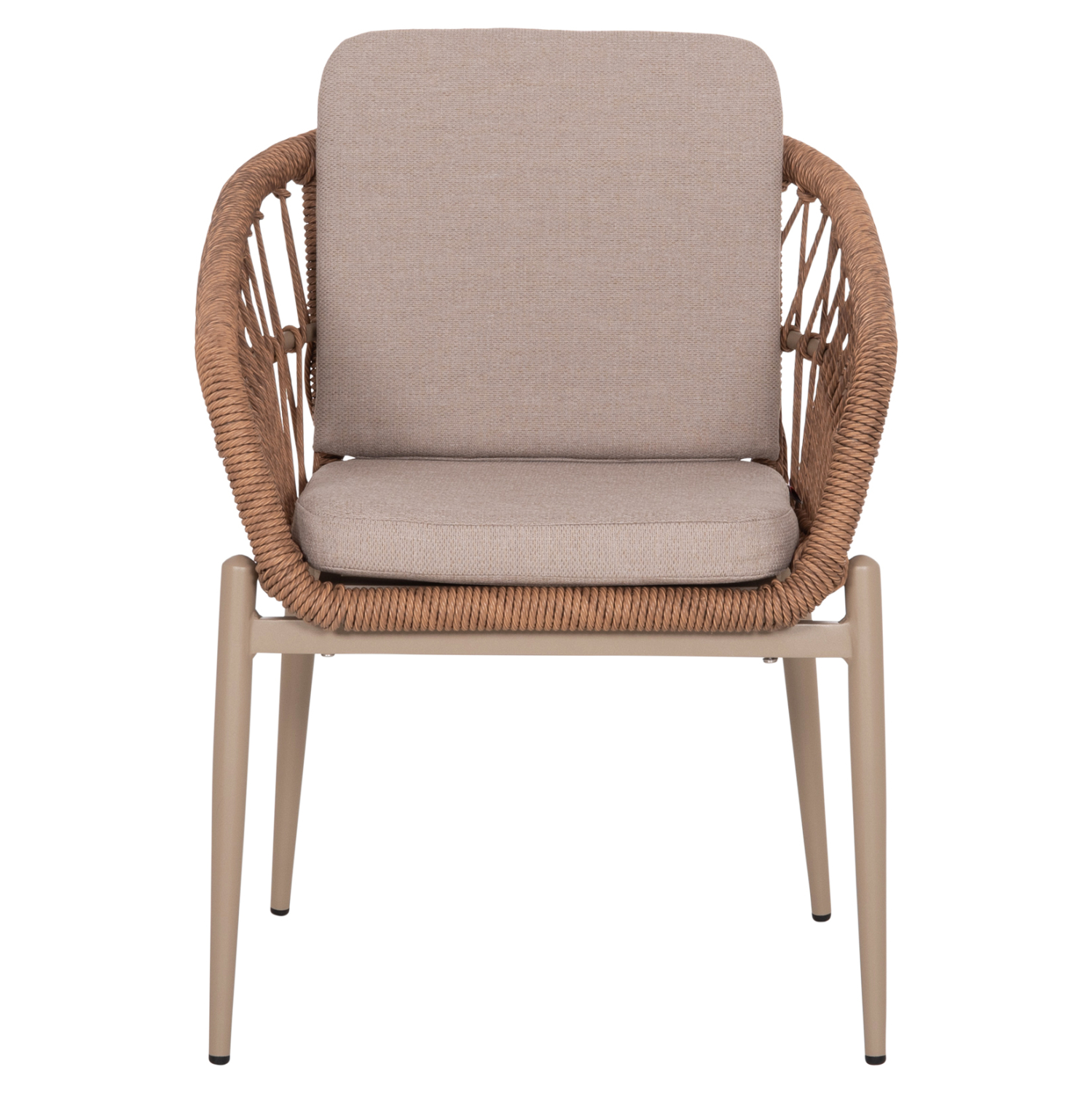 ΠΟΛΥΘΡΟΝΑ ΑΛΟΥΜΙΝΙΟΥ FB96272.03 ΚΑΠΟΥΤΣΙΝΟ-P.E.RATTAN-ΜΠΕΖ ΥΦΑΣΜΑ 65x60x76Υεκ - Image 3