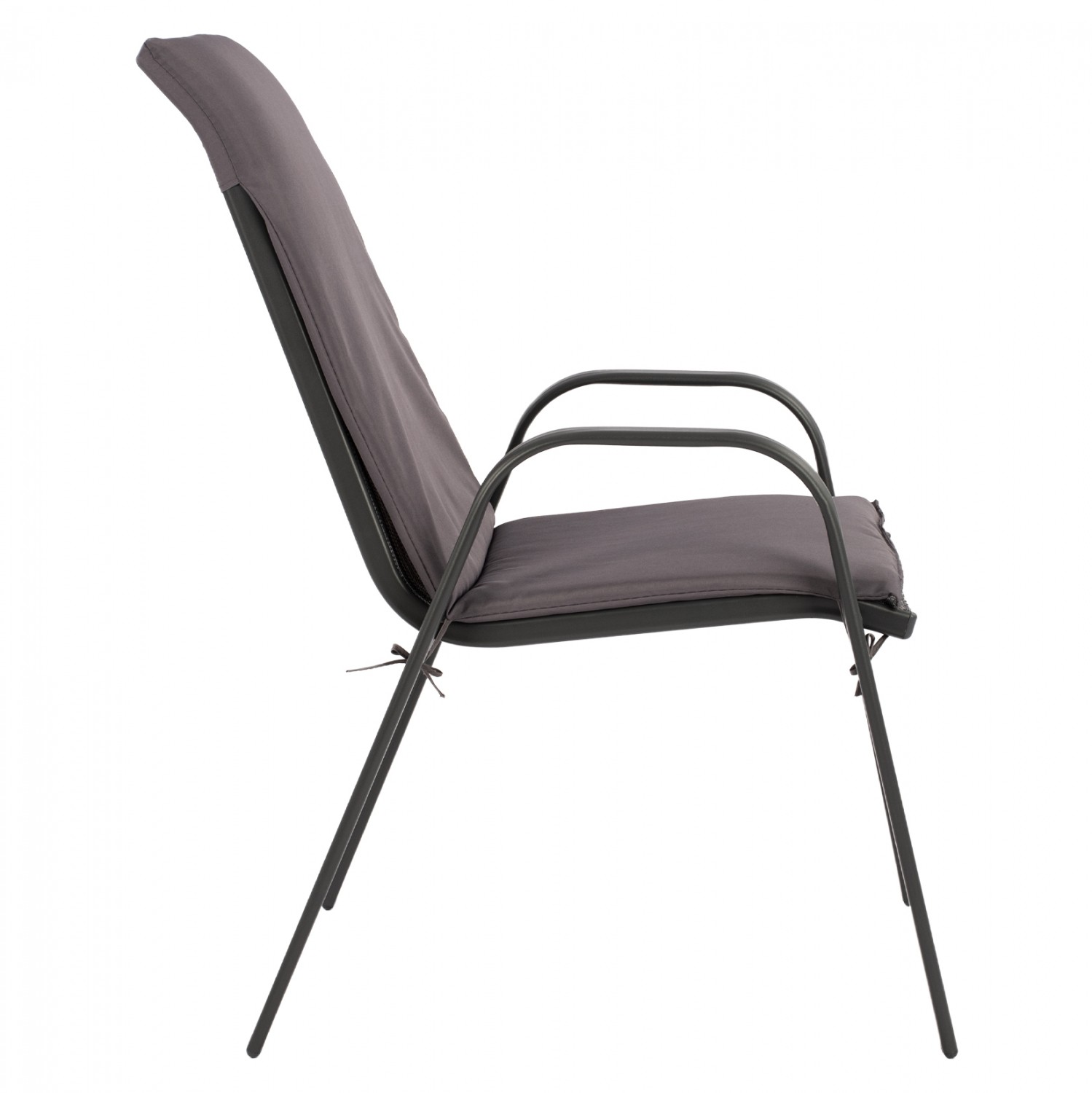 ΠΟΛΥΘΡΟΝΑ ΜΕΤΑΛΛΙΚΗ ΓΚΡΙ ME ΓΚΡΙ ΜΑΞΙΛΑΡΙ FB910573.01 54x70x93 cm. - Image 4