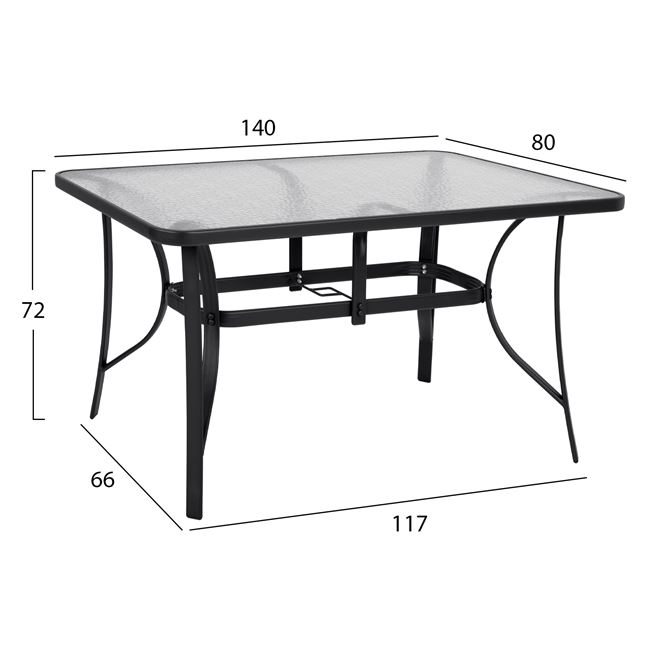 ΣΕΤ 5ΤΜΧ ΤΡΑΠΕΖΙ ΜΕΤΑΛΛΙΚΟ & ΠΤΥΣΣΟΜΕΝΕΣ ΚΑΡΕΚΛΕΣ ΓΚΡΙ FB910558.01 - Image 2
