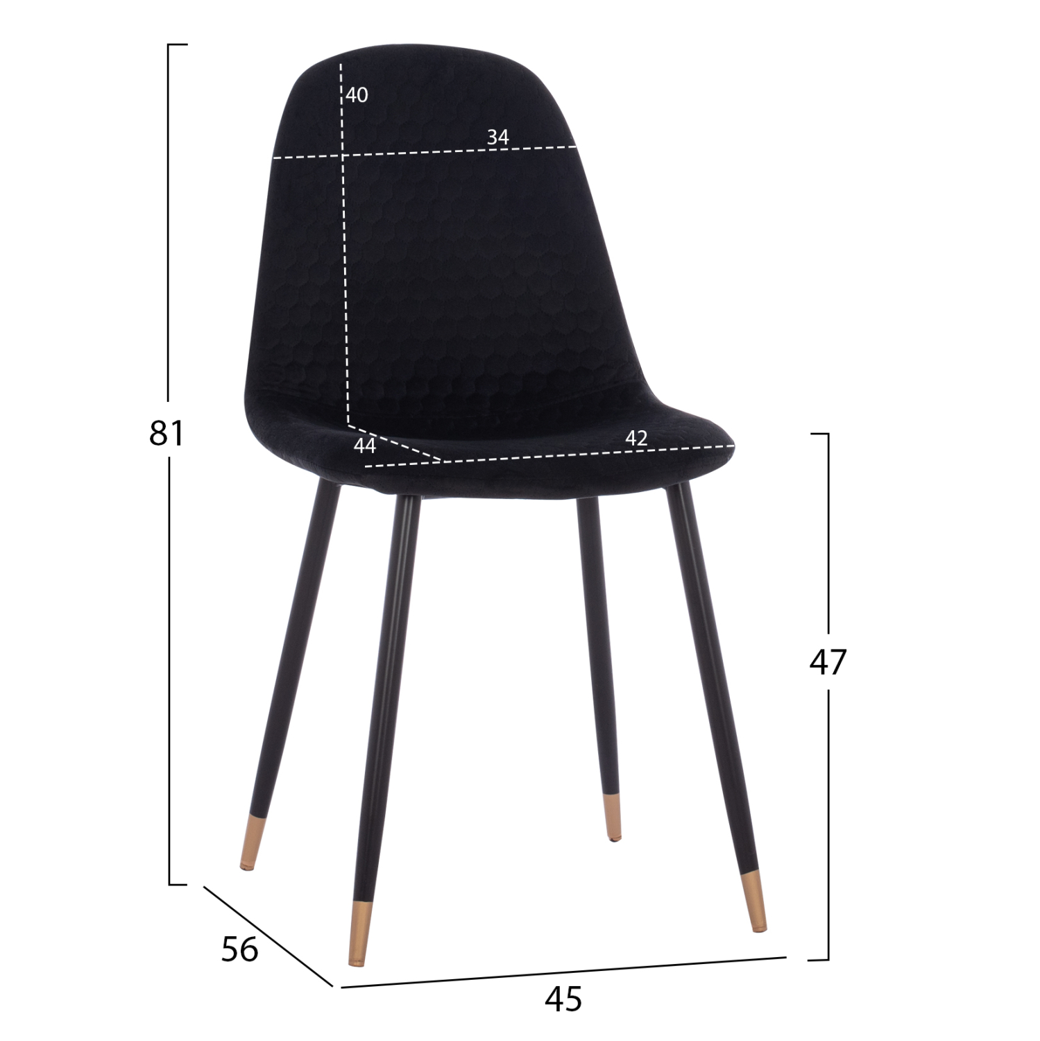 ΣΕΤ ΤΡΑΠΕΖΑΡΙΑΣ 5ΤΜΧ FB911196.09 MDF TOP-ΒΕΛΟΥΔΟ & ΜΕΤΑΛΛΟ ΣΕ ΜΑΥΡΟ - Image 3