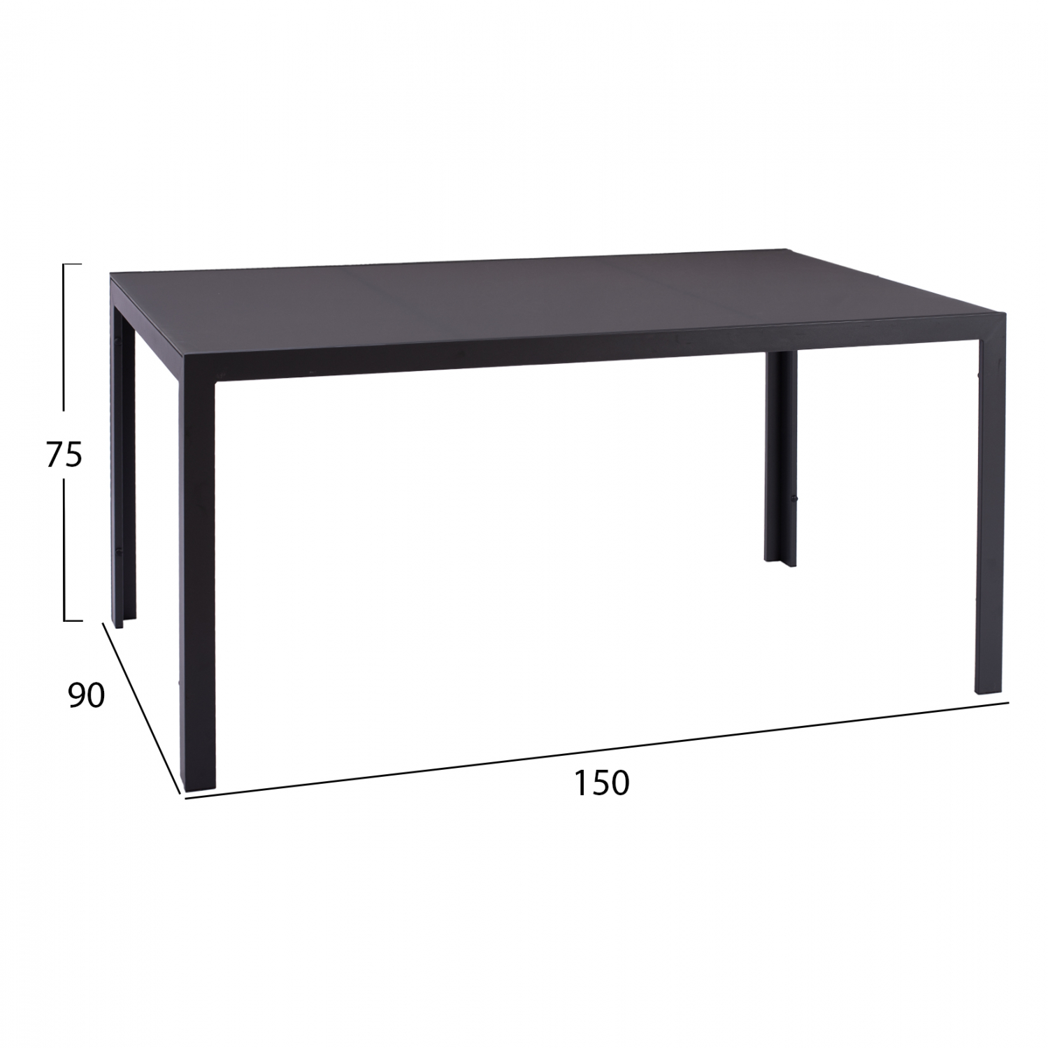 ΣΕΤ ΤΡΑΠΕΖΑΡΙΑΣ 7 ΤΜΧ ΤΡΑΠΕΖΙ ΓΚΡΙ 150X90 ΚΑΙ ΠΟΛΥΘΡΟΝΑ TEXTLINE ΓΚΡΙ FB911520.01 - Image 2