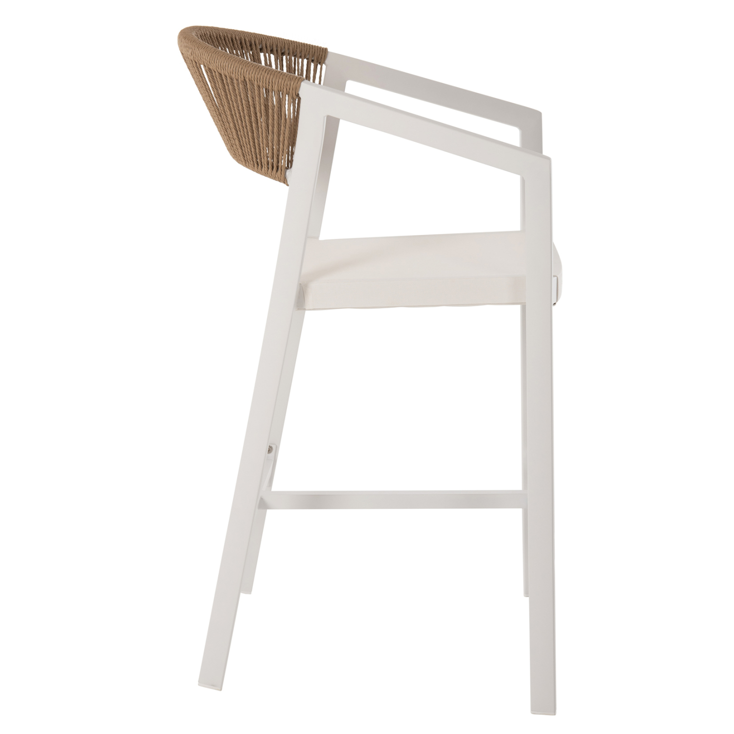 ΣΚΑΜΠΟ ΑΛΟΥΜΙΝΙΟΥ ΛΕΥΚΟ FB95892.32 ΜΕΣ. ΥΨΟΥΣ-ΜE RATTAN & TΕΧΤLINE 57x57x99,5Yεκ. - Image 3