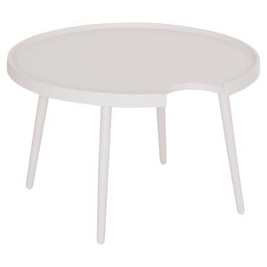 ΤΡΑΠΕΖΙ ΜΕΣΗΣ ΣΤΡΟΓΓΥΛΟ ΕΞ.ΧΩΡΟΥ FB96434.02 ΑΛΟΥΜΙΝΙΟ ΛΕΥΚΟ Φ70x44Υεκ