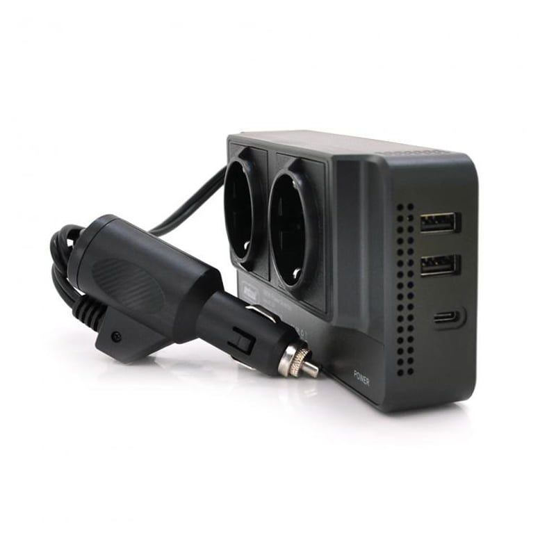 Andowl Inverter Αυτοκινήτου Τροποποιημένου Ημιτόνου 300W για 12V DC με 2xUSB Q-CC8200 – Power Inverter 81024 - Image 2