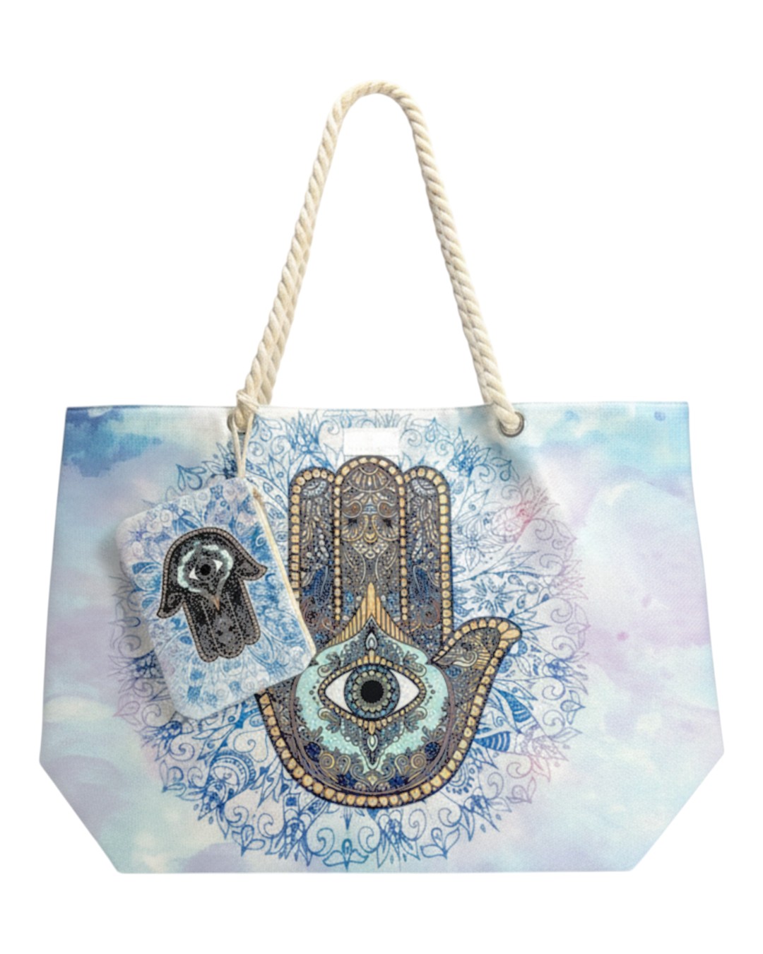 BAG TO BAG Τσάντα θαλάσσης YY 1113 - Γαλάζιο ΓΥΝΑΙΚΕΙΕΣ ΤΣΑΝΤΕΣ > SPRING – SUMMER 2026 > Τσάντες Θαλάσσης - Γυναικείες Τσάντες