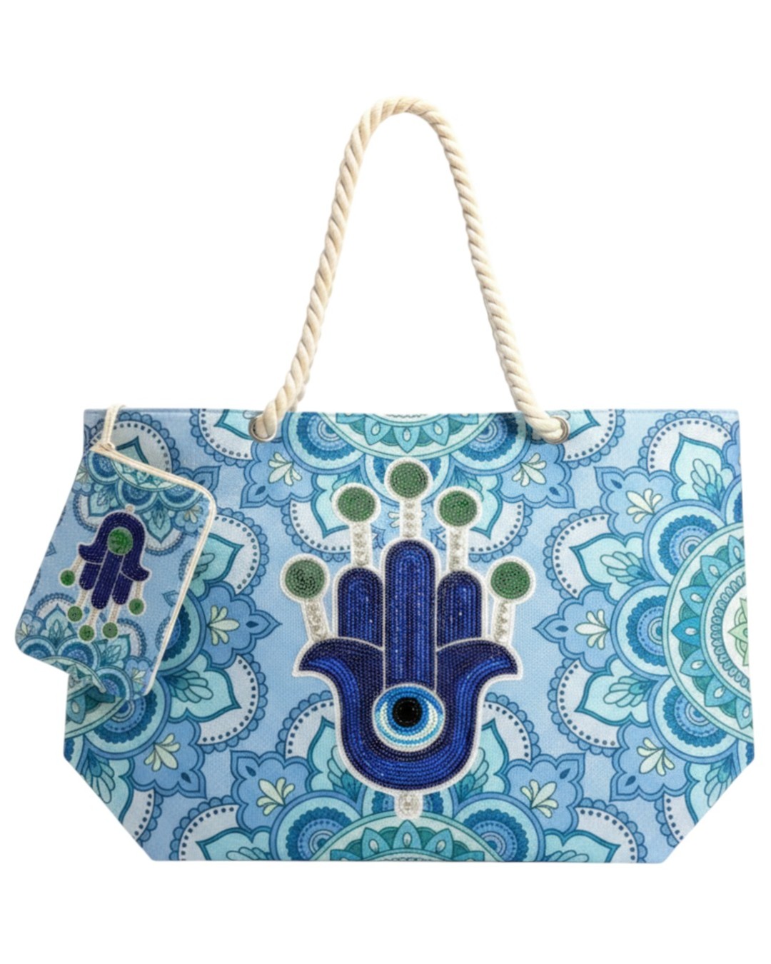 BAG TO BAG Τσάντα θαλάσσης YY 1113 - Μπλέ ΓΥΝΑΙΚΕΙΕΣ ΤΣΑΝΤΕΣ > SPRING – SUMMER 2026 > Τσάντες Θαλάσσης - Γυναικείες Τσάντες