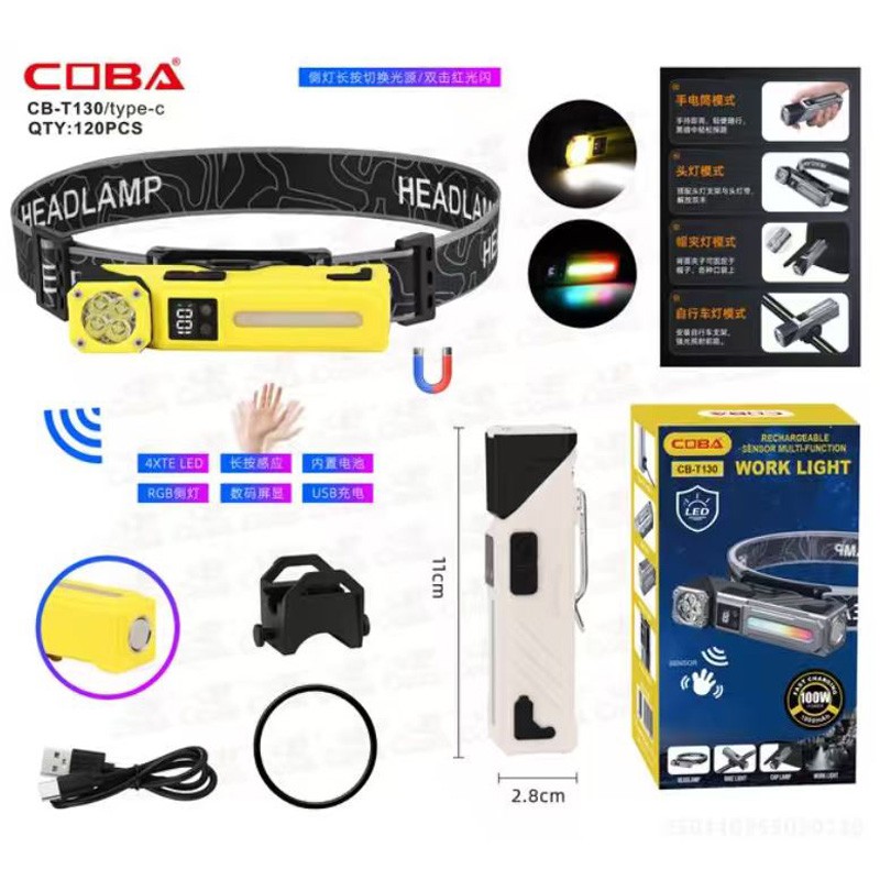 Ισχυρός Φωτισμός & RGB: Εξοπλισμένος με 4 κύρια XTE LED για δυνατή λευκή δέσμη και μια πλευρική λωρίδα με RGB φωτισμό για εναλλαγή χρωμάτων ή σήμανση έκτακτης ανάγκης (με διπλό πάτημα).