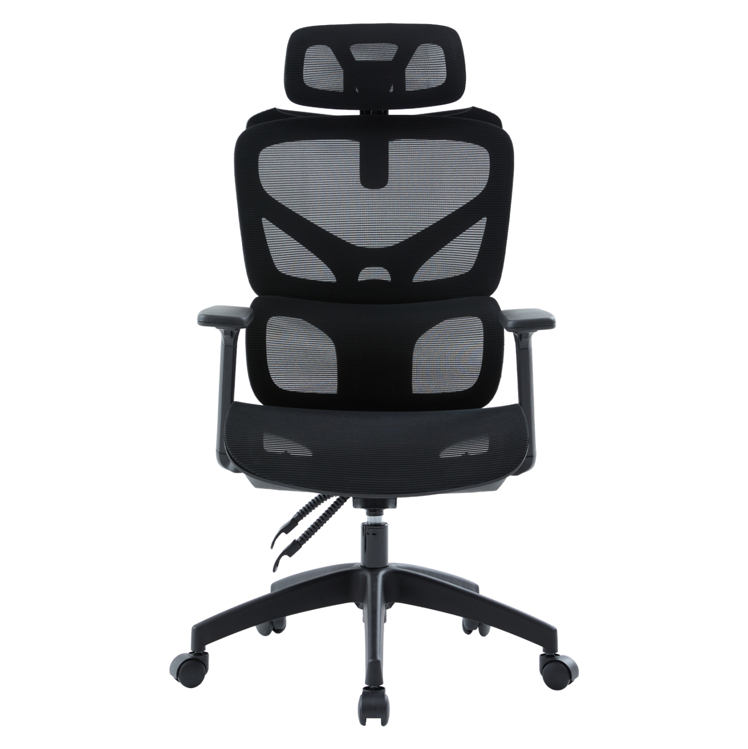 ΚΑΡΕΚΛΑ ΓΡΑΦΕΙΟΥ FB91227.01 ΜΑΥΡO MESH & PP 68x68x120-130Υεκ - Image 3