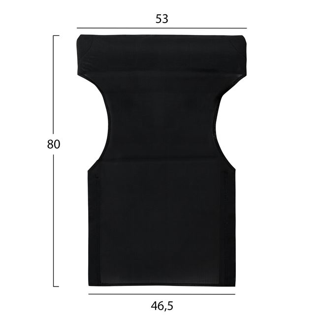 ΜΑΞΙΛΑΡΙ TEXTILENE 600gr/m2 2X1 ΜΑΥΡΟ ΓΙΑ ΠΟΛΥΘΡΟΝΑ ΣΚΗΝΟΘΕΤΗ FB95272.05 46.5Χ53Χ80Υεκ. - Image 2