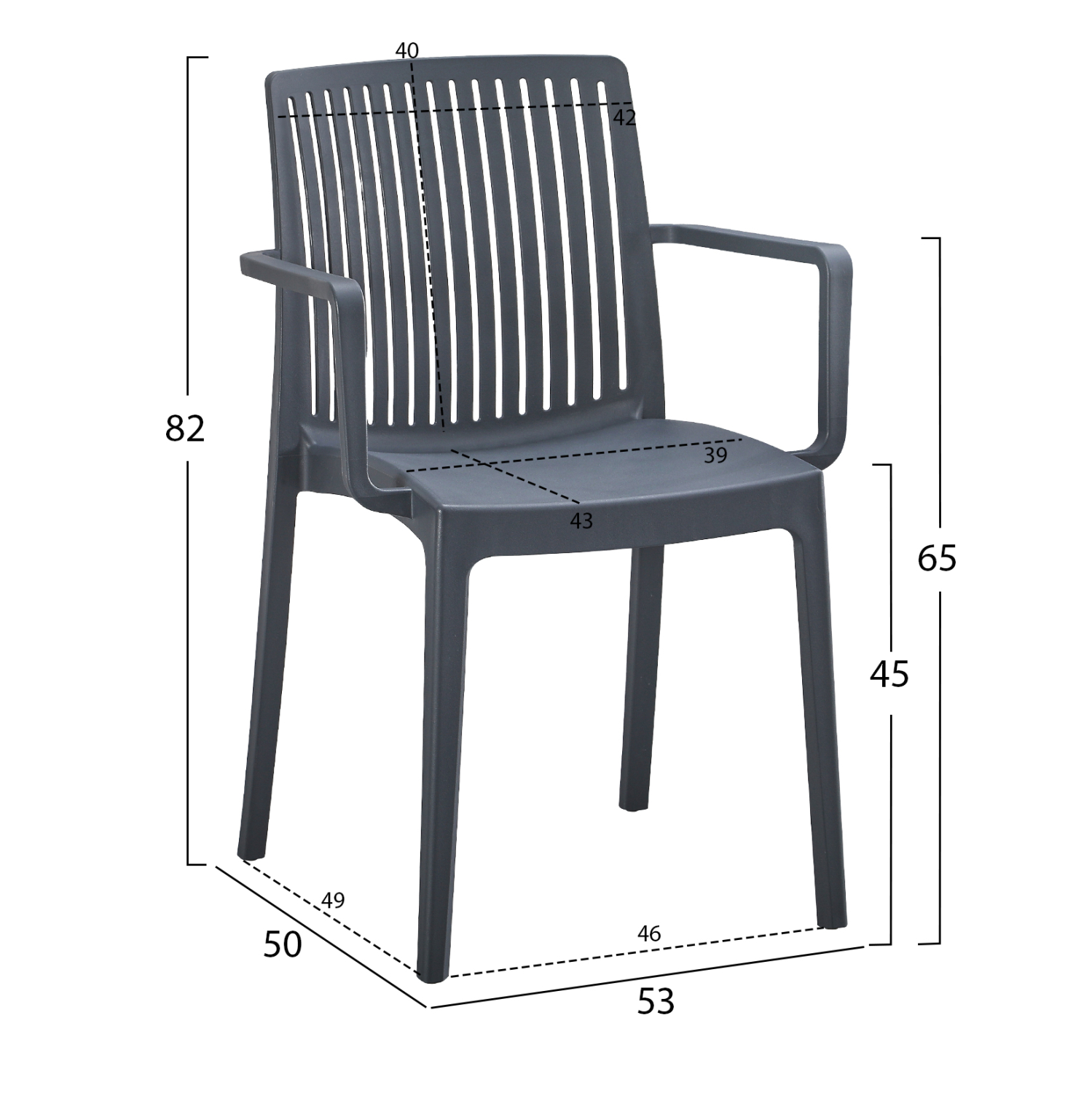 ΠΟΛΥΘΡΟΝΑ ΠΟΛΥΠΡΟΠΥΛΕΝΙΟΥ FB96127.03 ΓΚΡΙ 53x50x82Υεκ. - Image 2