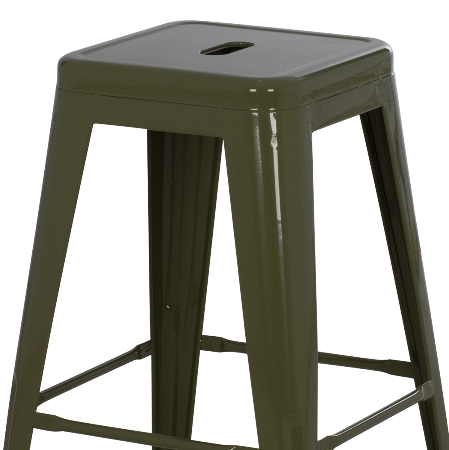 ΣΚΑΜΠΟ ΜΕΣΑΙΟΥ ΥΨΟΥΣ ΜΕΤΑΛΛΙΚΟ FB98573.43 DARK OLIVE GREEN 43x43x67Υεκ. - Image 4