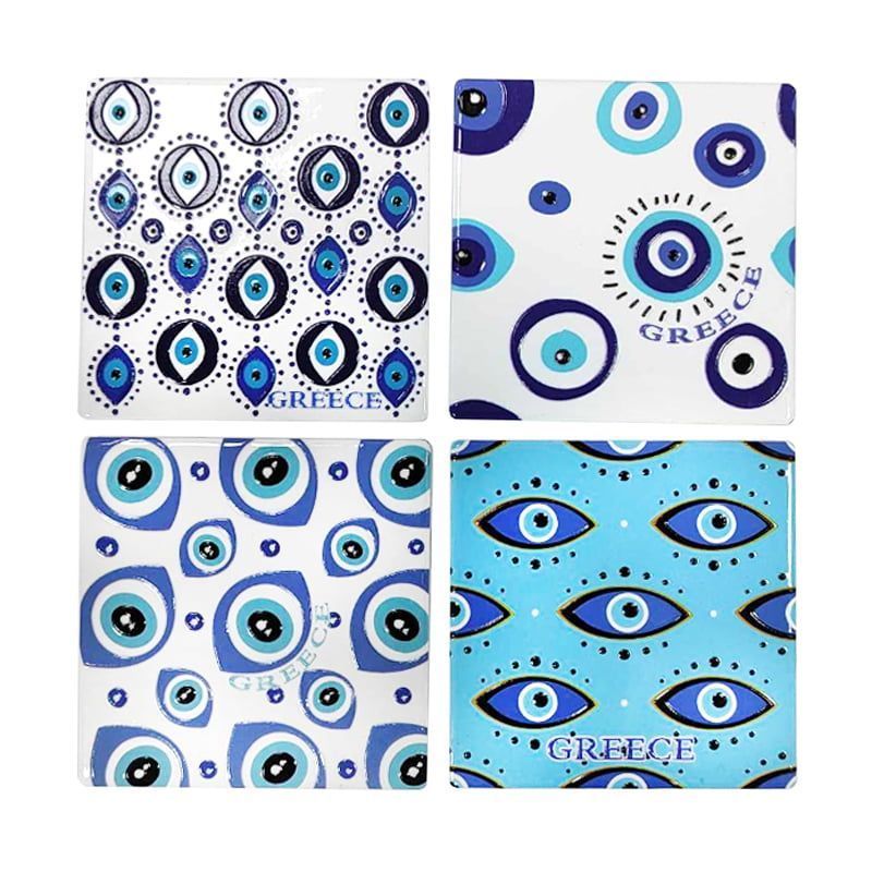 Σετ σουβέρ Greece 4τμχ - Coaster set 4pcs 026032 - Image 2