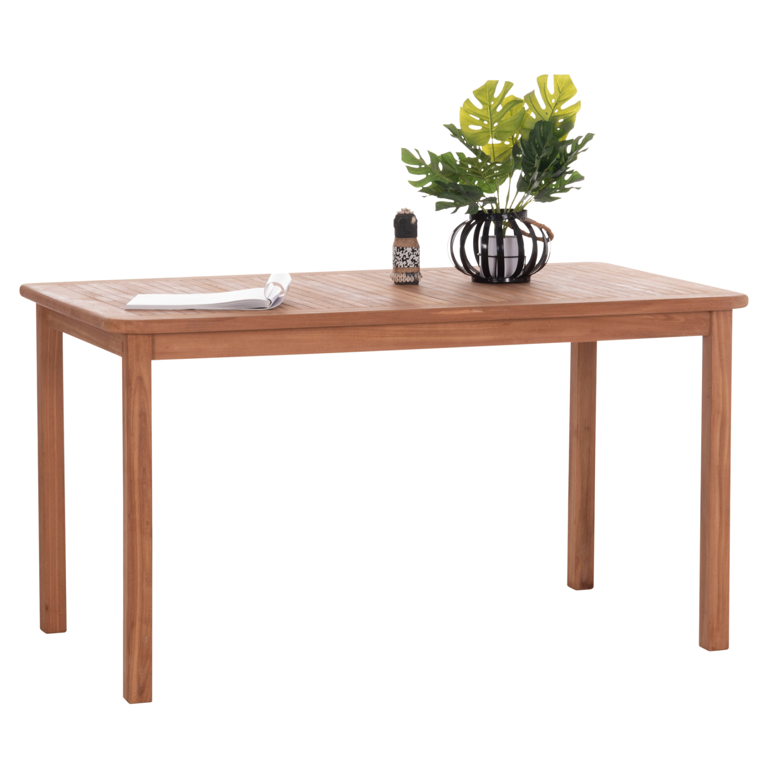 ΤΡΑΠΕΖΙ ΟΡΘΟΓΩΝΙΟ FB918123 ΞΥΛΟ TEAK--ΦΥΣΙΚΟ 140x80x76Υεκ.