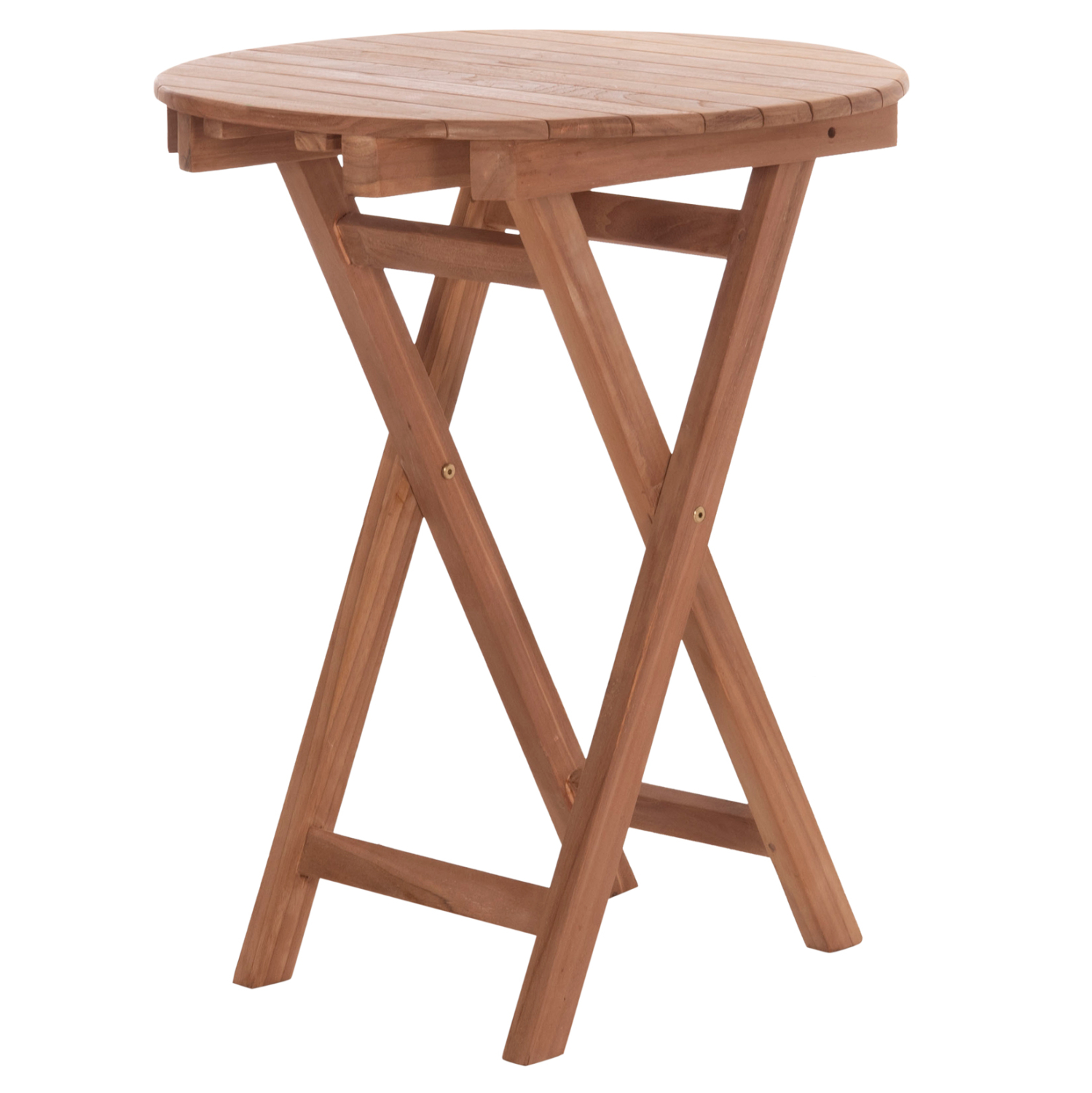 ΤΡΑΠΕΖΙ ΣΚΗΝΟΘΕΤΗ ΣΤΡΟΓΓΥΛΟ FB918120 ΞΥΛΟ TEAK--ΦΥΣΙΚΟ Φ60x75Υεκ. - Image 4