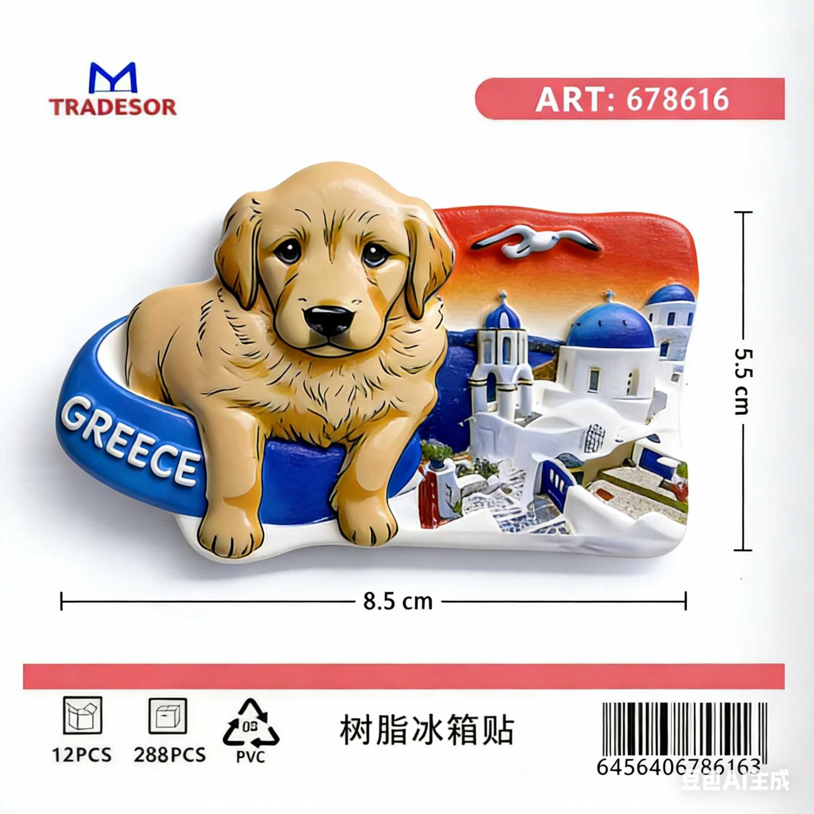 Τουριστικό μαγνητάκι Souvenir - Σετ 12pcs - Greece - 678616 - Image 2