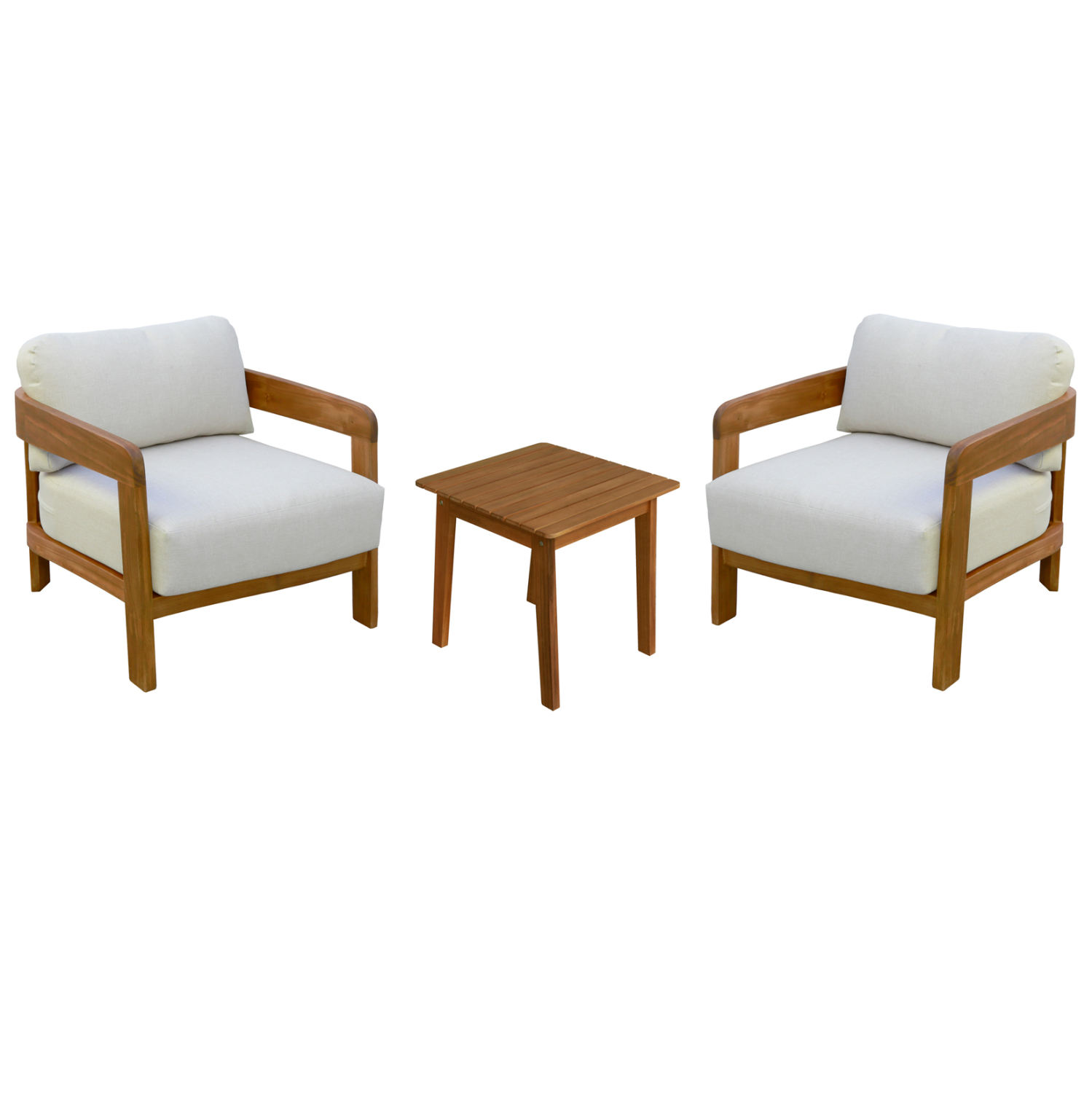 LOUNGE ΣΕΤ FB910892 ΤΡΑΠΕΖΑΚΙ & 2 ΠΟΛΥΘΡΟΝΕΣ--ΞΥΛΟ ΑΚΑΚΙΑΣ--ΕΚΡΟΥ ΜΑΞΙΛΑΡΙΑ