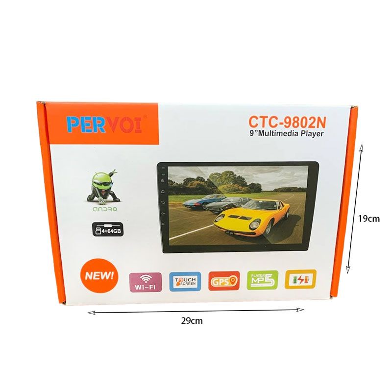 PerVoi Οθόνη αυτοκινήτου 9" HD αφής 4+64GB CTC-9802N - Car Touch Screen Multimedia Player Carplay 68267 - Image 2
