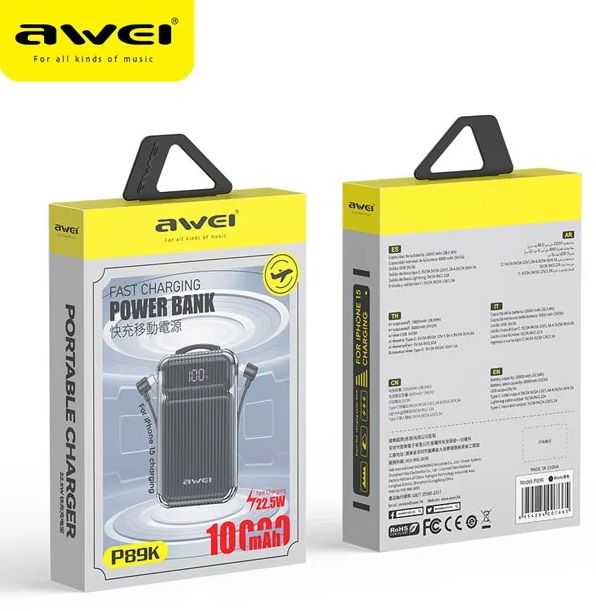 Powerbank - P89K - 10.000mah - AWEI - 007672 - White - Image 3