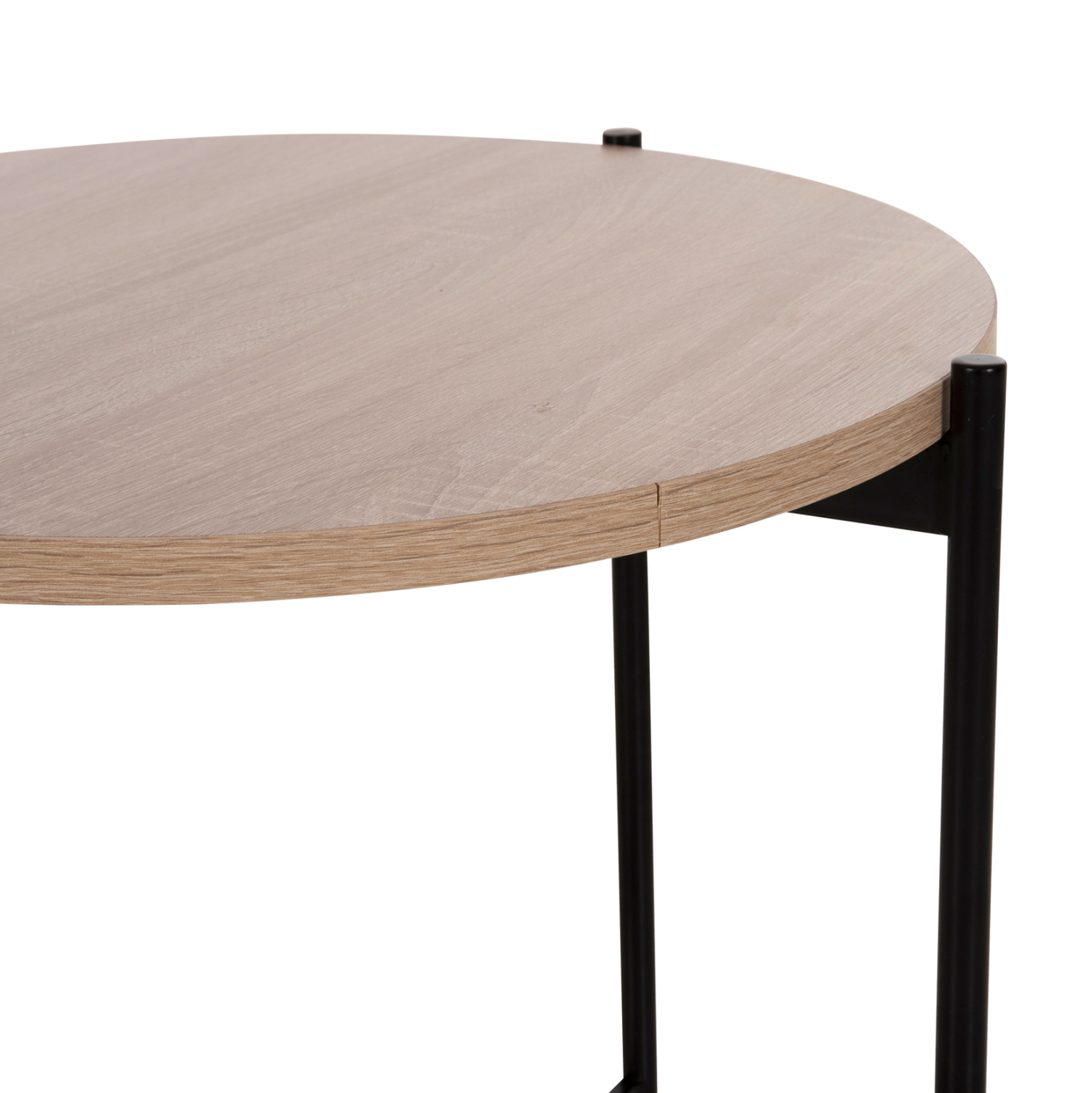ΒΟΗΘΗΤΙΚΟ ΤΡΑΠΕΖΙ FB99589.03 MDF SONAMA-ΜΑΥΡΗ ΜΕΤΑΛΛΙΚΗ ΒΑΣΗ Φ50x55Υεκ. - Image 4