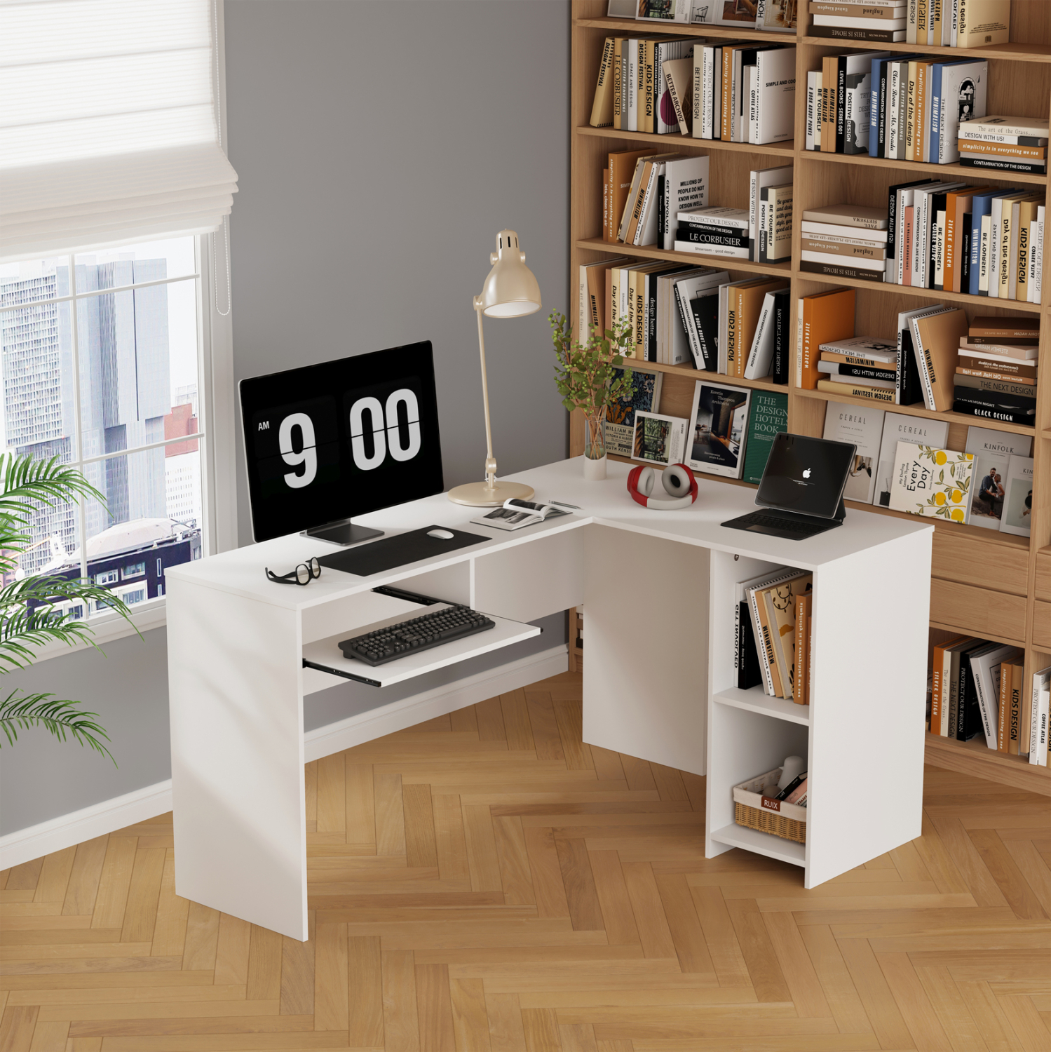 ΓΩΝΙΑΚΟ ΓΡΑΦΕΙΟ FB92135.03 MDF ΣΕ ΛΕΥΚΟ 140x120x75Υεκ - Image 4