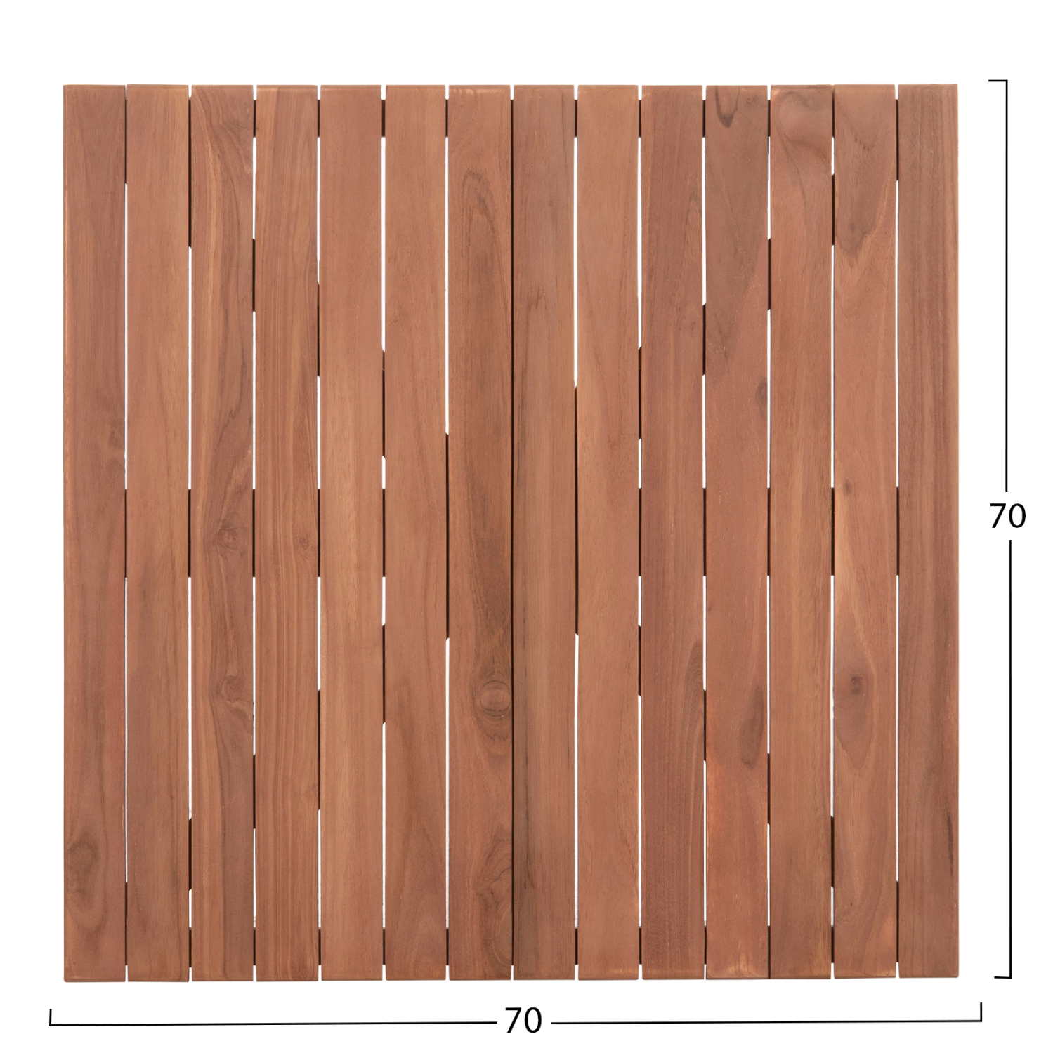 ΕΠΙΦΑΝΕΙΑ ΤΡΑΠΕΖΙΟΥ ΤΕΤΡΑΓΩΝΗ FB918136 ΞΥΛΟ TEAK--ΦΥΣΙΚΟ 70x70x4(πάχος)εκ. - Image 2