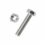 Εξάγωνη βίδα με παξιμάδι -M6x12mm+M6 - Σετ 12 πακέτα των 11 ζευγαριών - 201857