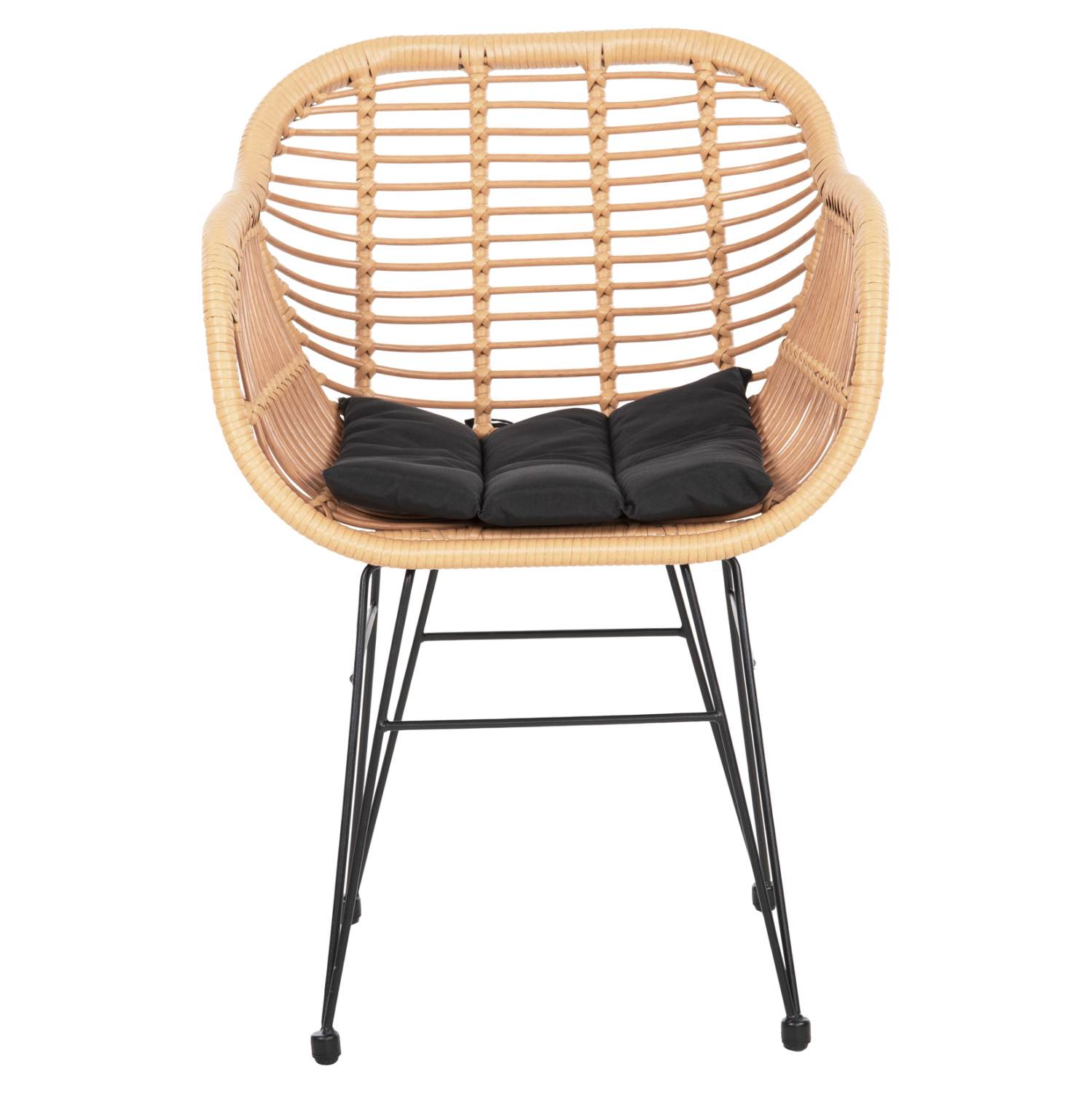ΠΟΛΥΘΡΟΝΑ ΜΕ ΜΑΞΙΛΑΡΙ ΜΕΤΑΛΛΙΚΗ FB95450.31 ΜΕ WICKER ΜΠΕΖ 58x59x82Υ - Image 3