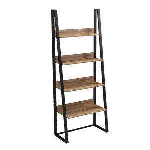 ΡΑΦΙΕΡΑ FB918376.01 ΜΕΤΑΛΛΟ--ΜΕΛΑΜΙΝΗ ΣΕ OAK 75x36x185Υεκ.