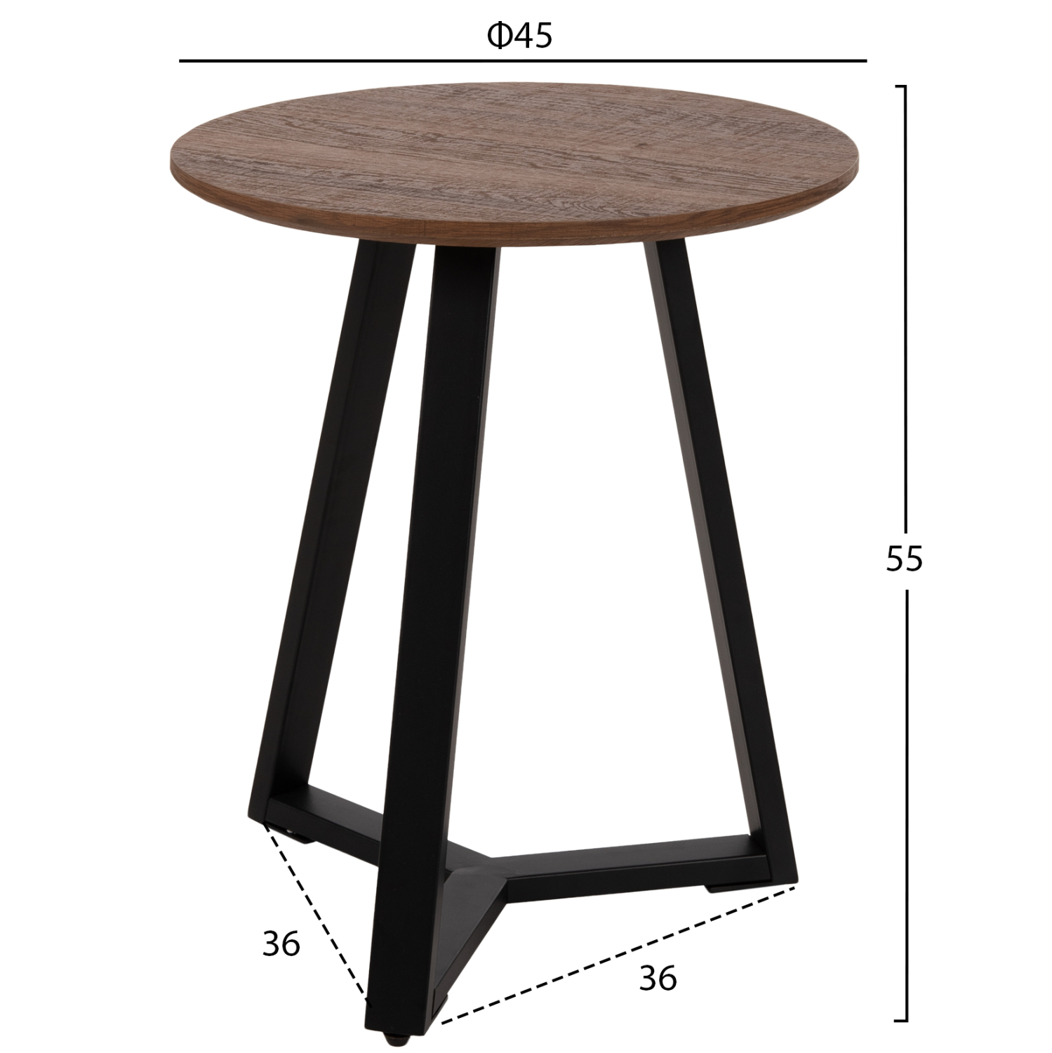 ΣΕΤ 2ΤΜΧ ΤΡΑΠΕΖΙΑ ΣΑΛΟΝΙΟΥ FB921090.02 MDF ΣΕ ΚΑΡΥΔΙ ΧΡΩΜΑ Φ80εκ & Φ45εκ - Image 3
