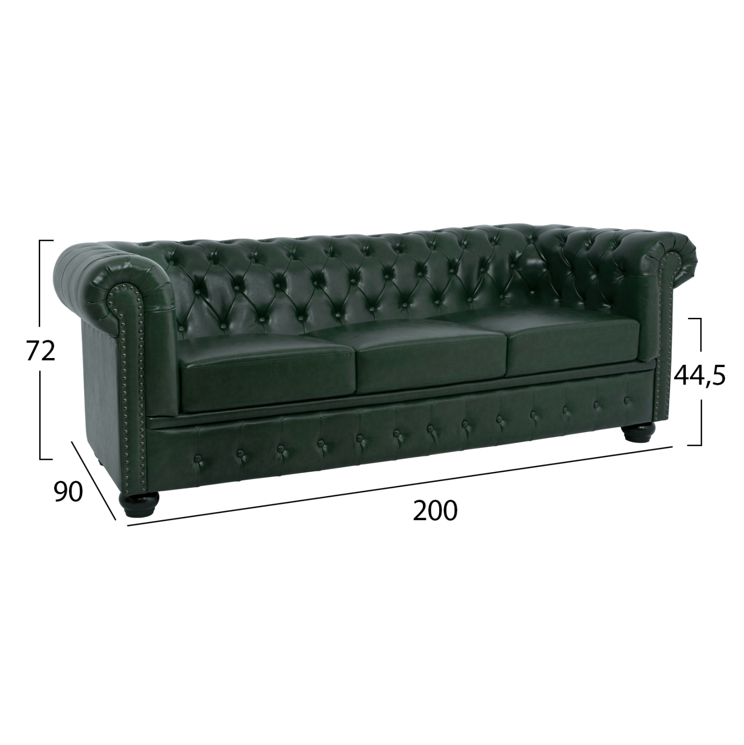 ΣΕΤ ΚΑΝΑΠΕΣ 2ΘΕΣΙΟΣ & 3ΘΕΣΙΟΣ FB910911.08 PU ΔΕΡΜΑ Τ.CHESTERFIELD ΚΥΠΑΡΙΣΣΙ - Image 2