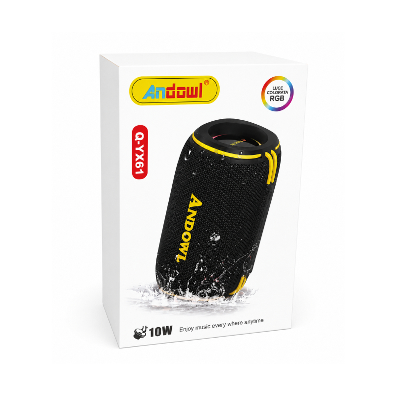 Το Andowl Q-YX61 είναι ένα φορητό ασύρματο ηχείο Bluetooth που συνδυάζει δυναμικό ήχο