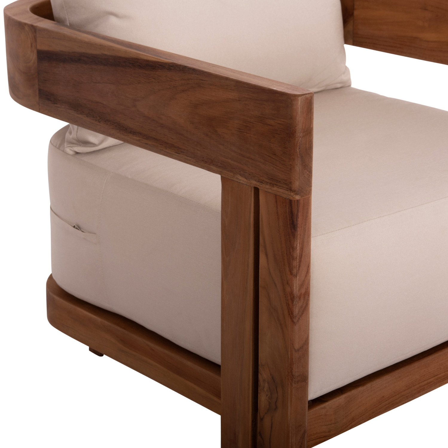 LOUNGE ΣΕΤ FB910960 ΤΡΑΠΕΖΑΚΙ & 2 ΠΟΛΥΘΡΟΝΕΣ--ΞΥΛΟ TEAK--ΜΠΕΖ ΜΑΞΙΛΑΡΙΑ - Image 4