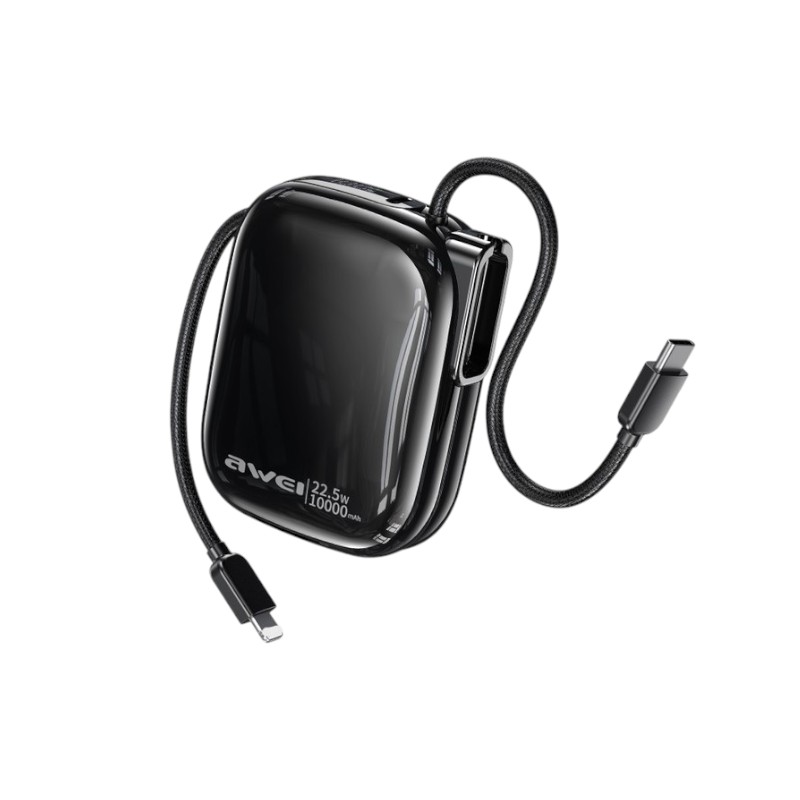 Powerbank - 2in1 - Type-C & Lightning - MH-135 - 10.000mah - 22.5W - AWEI - 027540 - Black