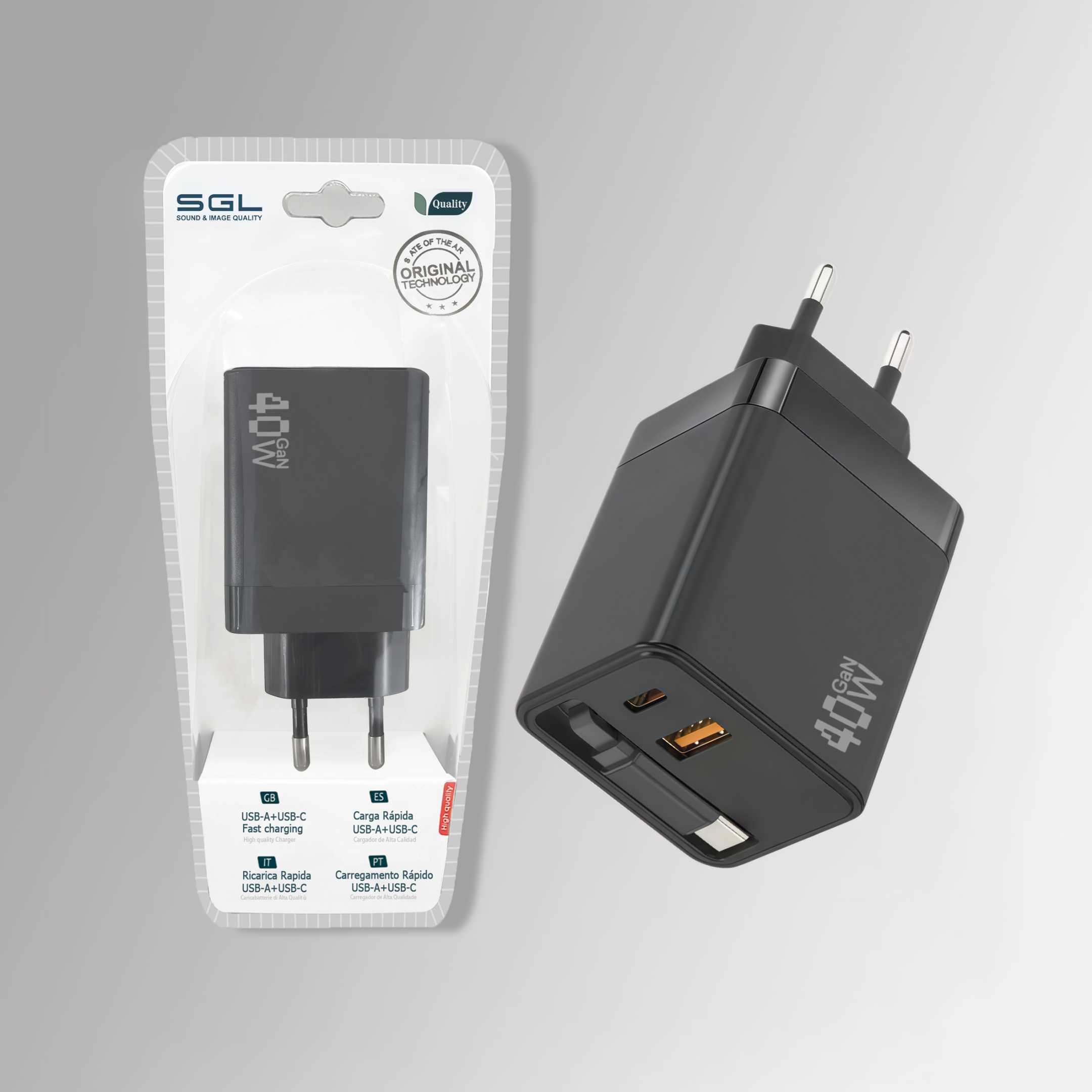 Αντάπτορας φόρτισης με καλώδιο Type-C & 2 θύρες USB-A & Type-C - Fast Charge - 40W - DS65 - 220724 - Image 2