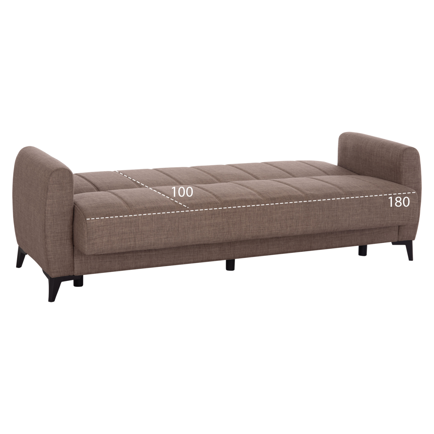 ΚΑΝΑΠΕΣ ΚΡΕΒΑΤΙ ΜΕ ΑΠΟΘ.ΧΩΡΟ TΡΙΘΕΣΙΟΣ FB93292.02 ΚΑΦΕ ΥΦΑΣΜΑ 209x76x83Υεκ. - Image 3