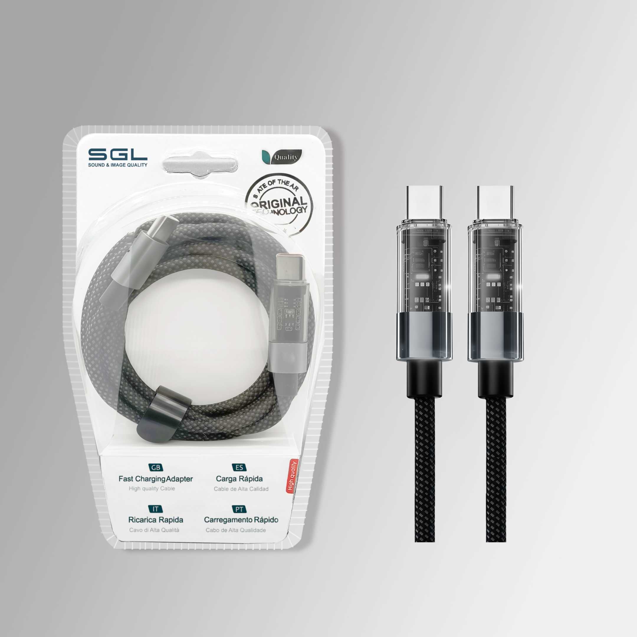 Καλώδιο φόρτισης & data - USB Type-C σε Type-C - Fast Charge - P1S - 60W - 1.2m - 220640 - Image 2