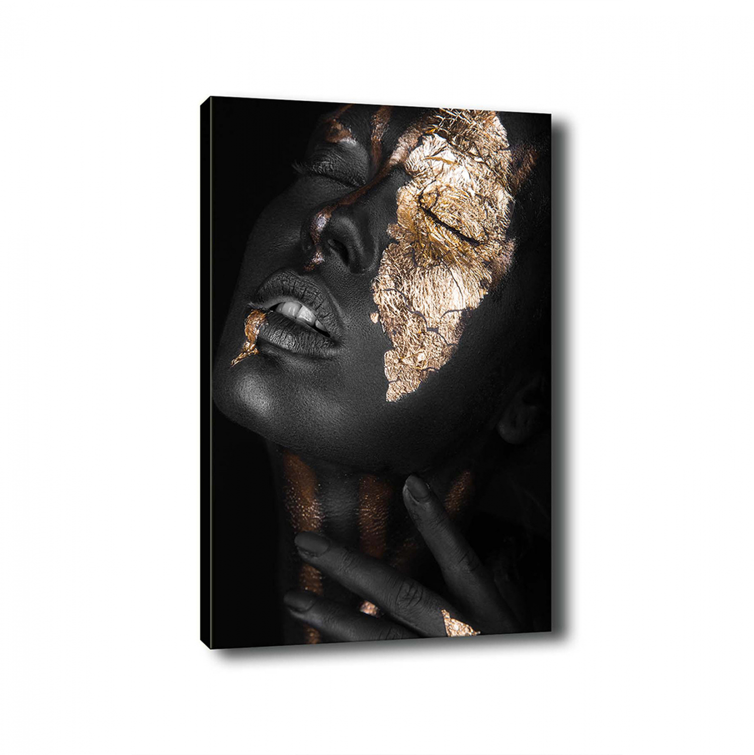 ΠΙΝΑΚΑΣ ΚΑΜΒΑΣ DARK SKINNED GIRL WITH GOLD MAKEUP FB97196.01 50X3X70 εκ. - Image 3