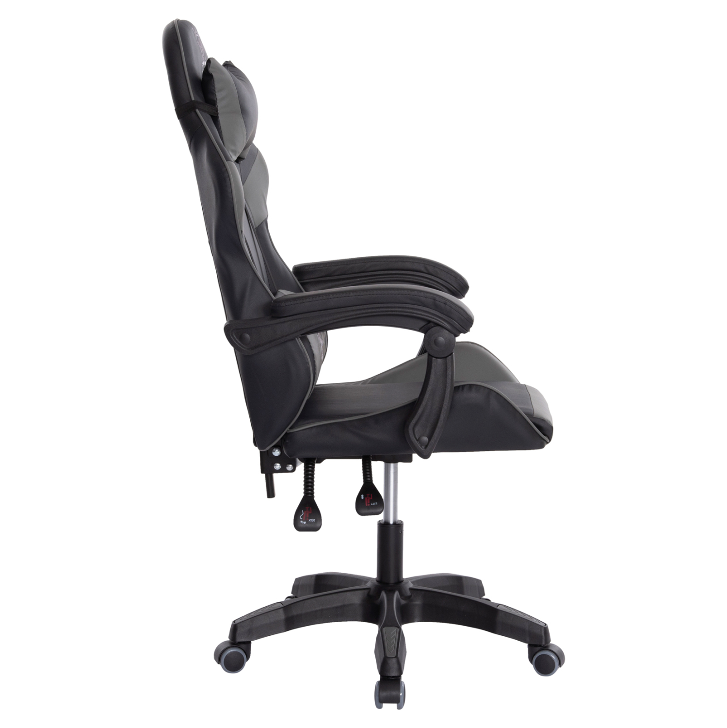 ΠΟΛΥΘΡΟΝΑ GAMING FB91203.10 ΜΑΥΡΟ-ΓΚΡΙ PVC 60x60x120Υεκ. - Image 4