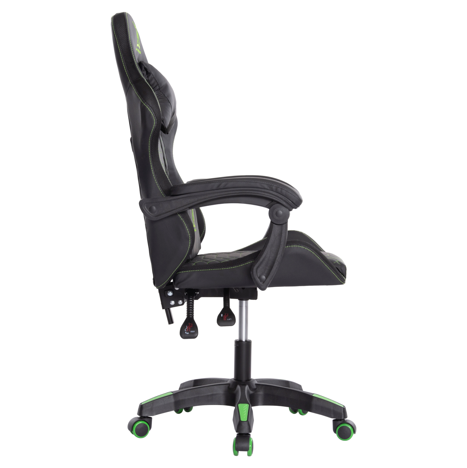 ΠΟΛΥΘΡΟΝΑ GAMING FB91204 ΜΑΥΡΟ-ΠΡΑΣΙΝΟ PVC 60x60x120Υεκ. - Image 4