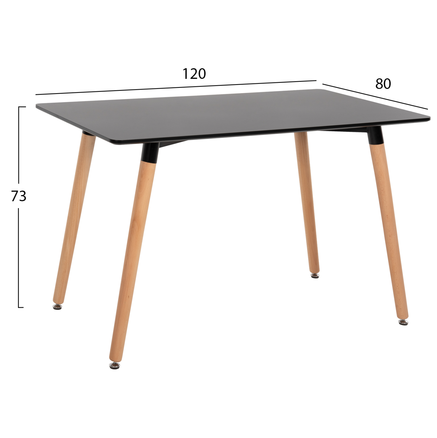 ΣΕΤ ΤΡΑΠΕΖΑΡΙΑΣ 5ΤΜΧ FB921175 MDF TOP & ΠΟΛΥΠΡΟΠΥΛΕΝΙΟ ΣΕ ΜΑΥΡΟ - Image 2
