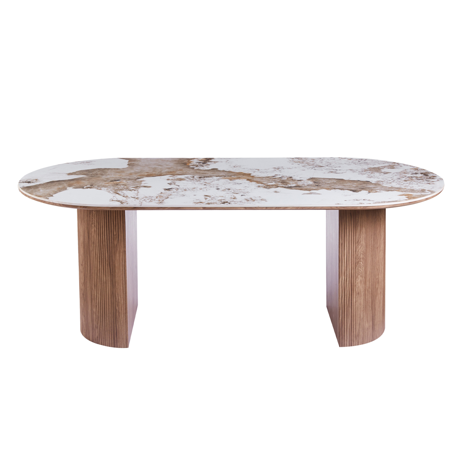 ΤΡΑΠΕΖΙ ΟΒΑΛ FB918428 ΚΕΡΑΜΙΚΟ TOP ΣΕ PANDORA--MDF ΠΟΔΙΑ 210x100x77Υεκ - Image 3