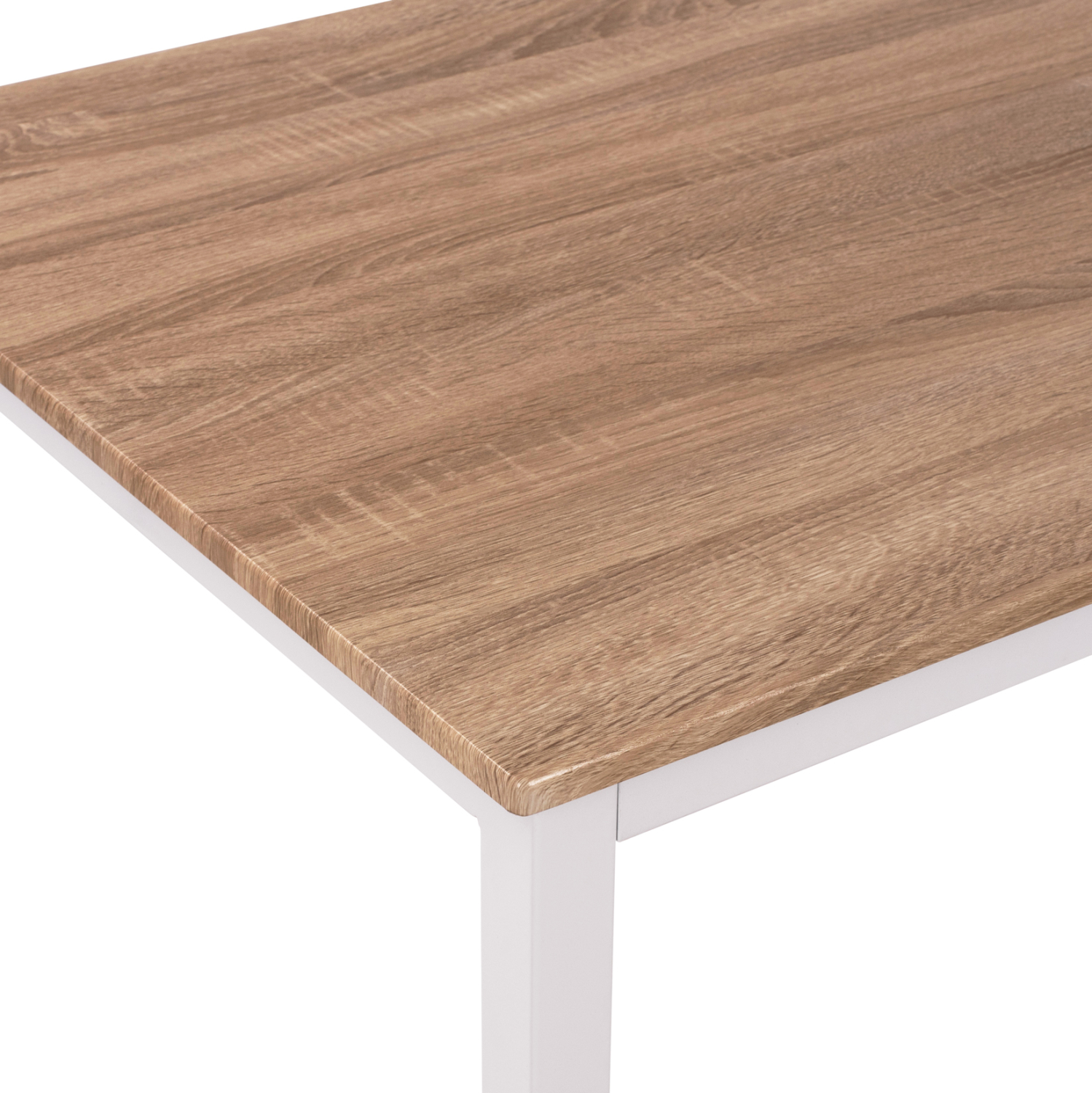 ΤΡΑΠΕΖΙ ΤΡΑΠΕΖΑΡΙΑΣ FB99532.02 MDF SONAMA-ΛΕΥΚΟ ΜΕΤΑΛΛΟ 120X80Χ75Yεκ. - Image 4