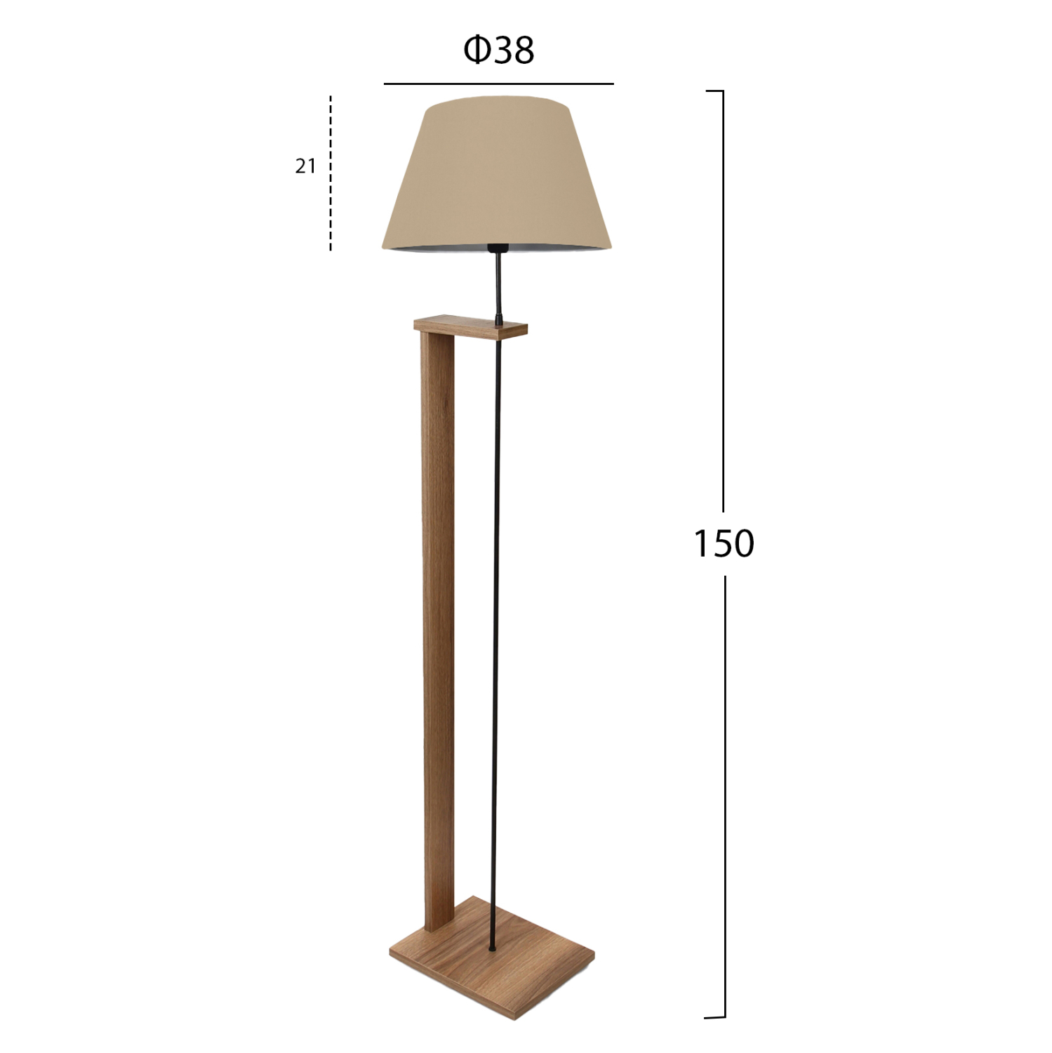 ΦΩΤΙΣΤΙΚΟ ΔΑΠΕΔΟΥ MDF ΚΑΡΥΔΙ ΜΕ ΜΠΕΖ FB97609.03 Φ38x150 εκ. - Image 2
