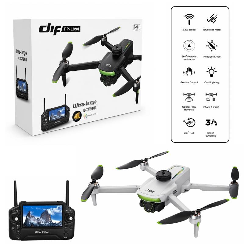 Drone με Κάμερα 4K και Χειριστήριο με Μεγάλη Οθόνη FP-L990 - 4K Camera Drone with Large Screen Remote Controller 030277
