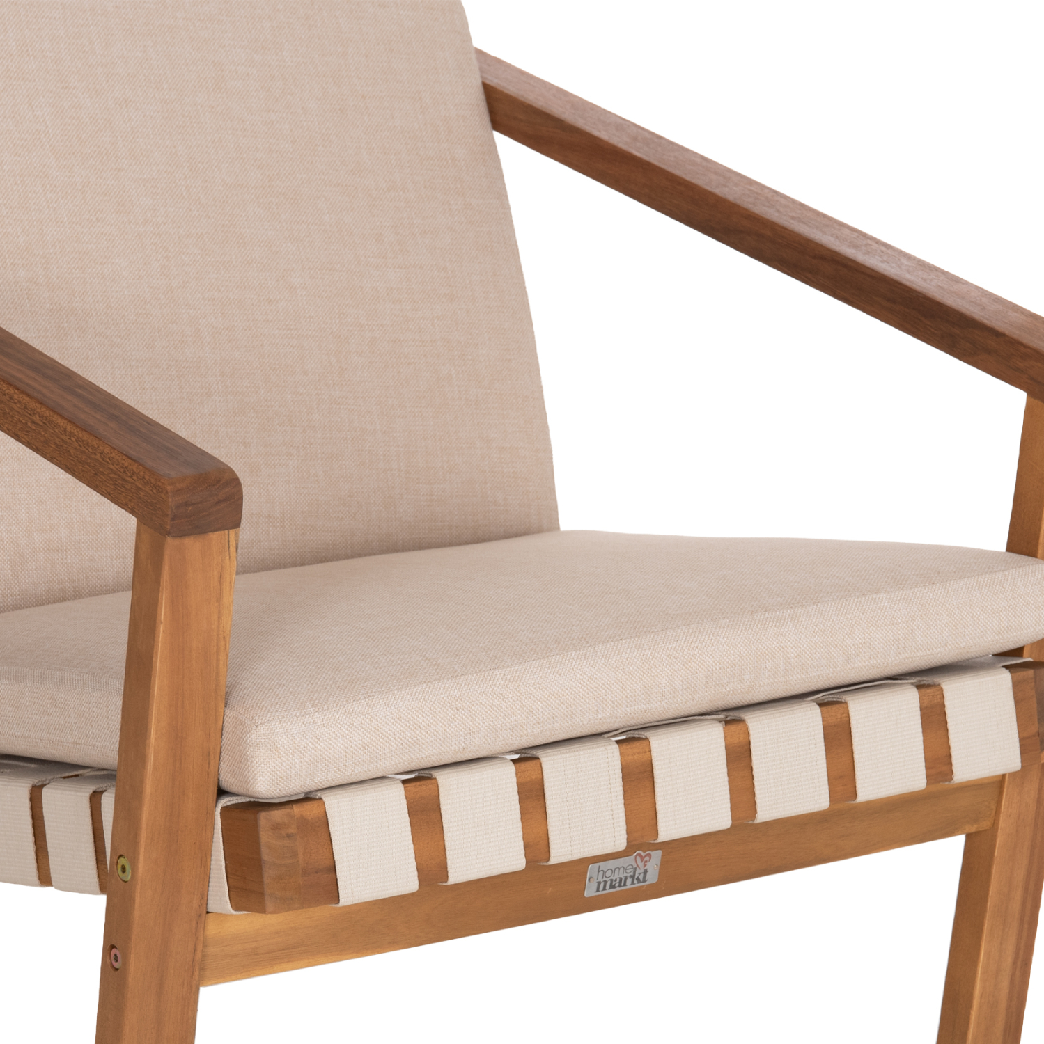 LOUNGE ΣΕΤ ΕΞ.ΧΩΡΟΥ 3ΤΜΧ FB910982 ΞΥΛΟ ΑΚΑΚΙΑΣ--ΣΧΟΙΝΙ STRAP & ΜΑΞΙΛΑΡΙΑ ΣΕ ΜΠΕΖ - Image 4